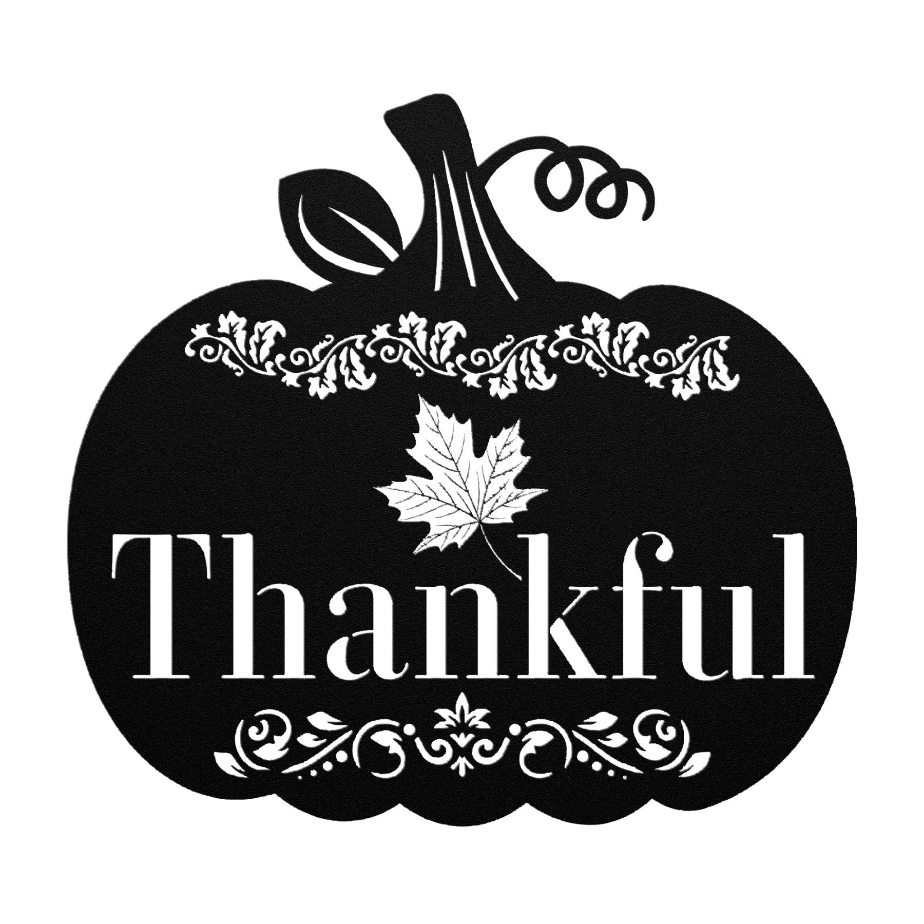 Pumpkin, Thankful, Metal Sign - Janlyn's Crafts