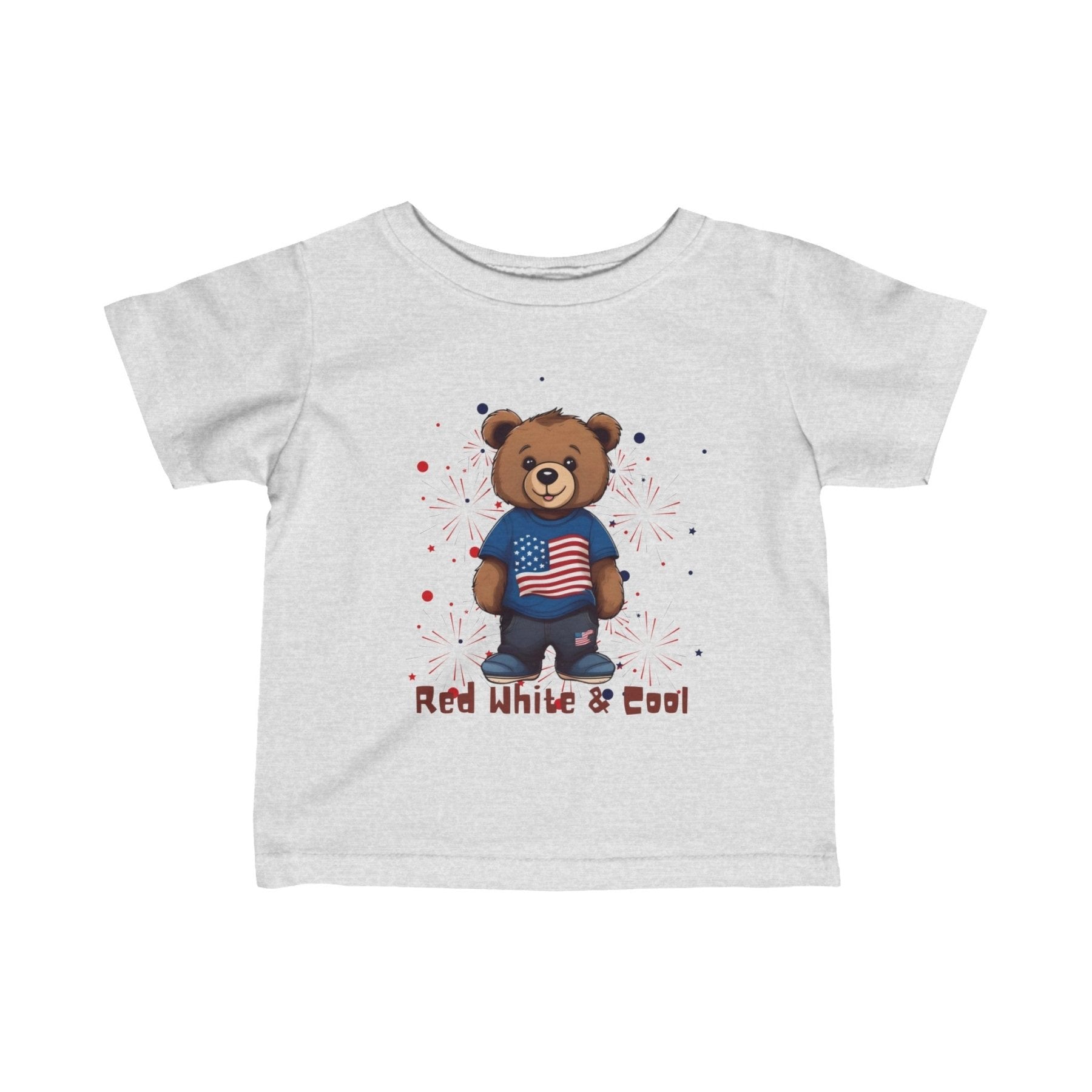 Red White & Cool, Infant Fine Jersey Tee, 6M-24M - Janlyn's Crafts