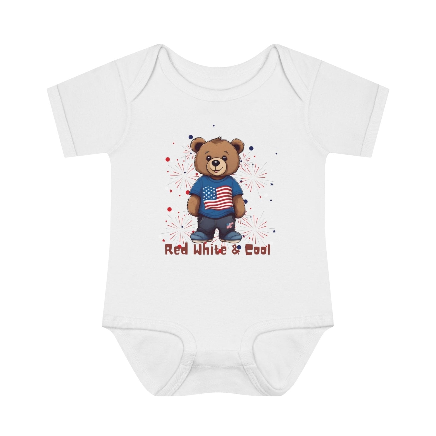 Red White & Cool, Onesie, Bodysuit, 0M-24M - Janlyn's Crafts