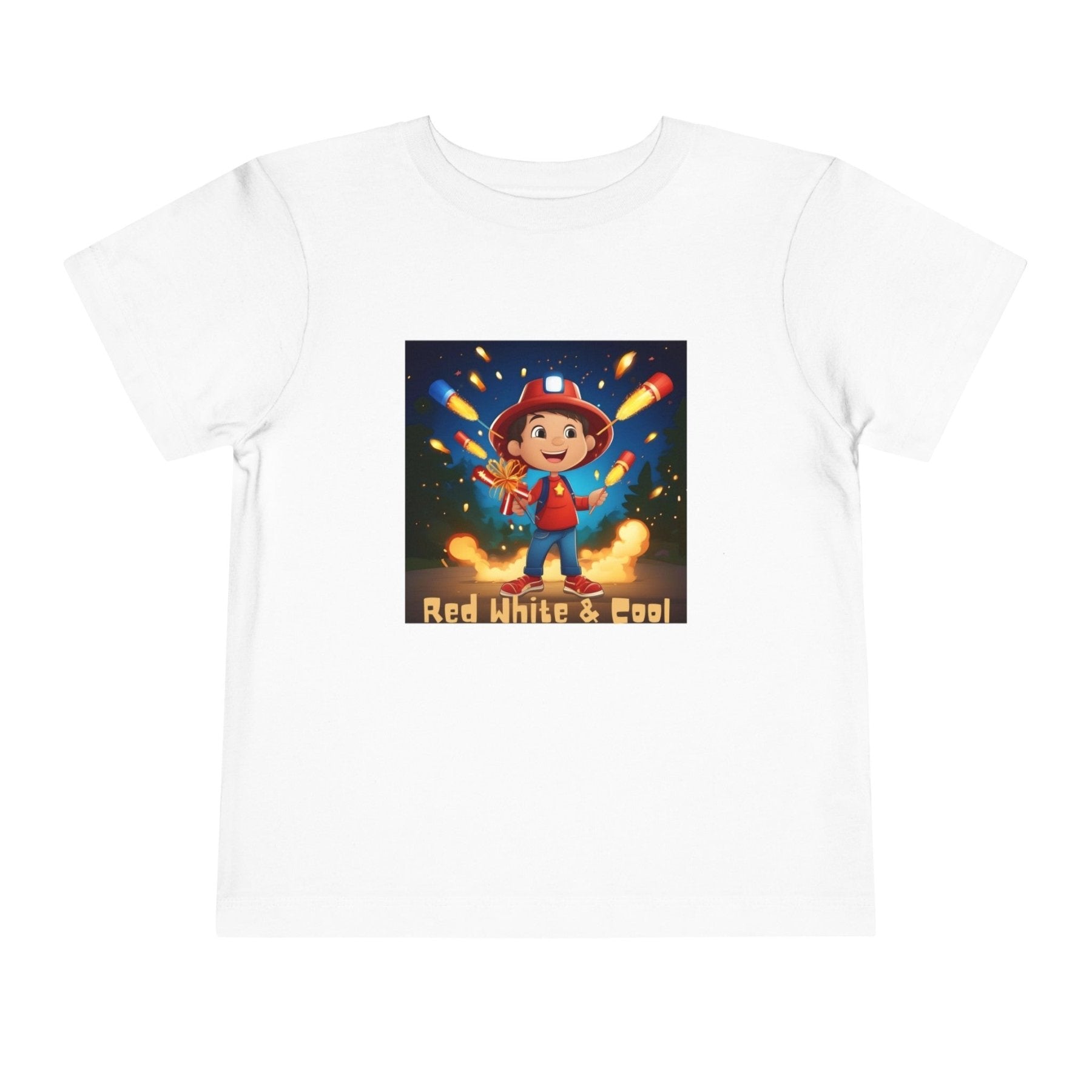 Red White & Cool, Toddler Short Sleeve Tee, 2T-5T - Janlyn's Crafts