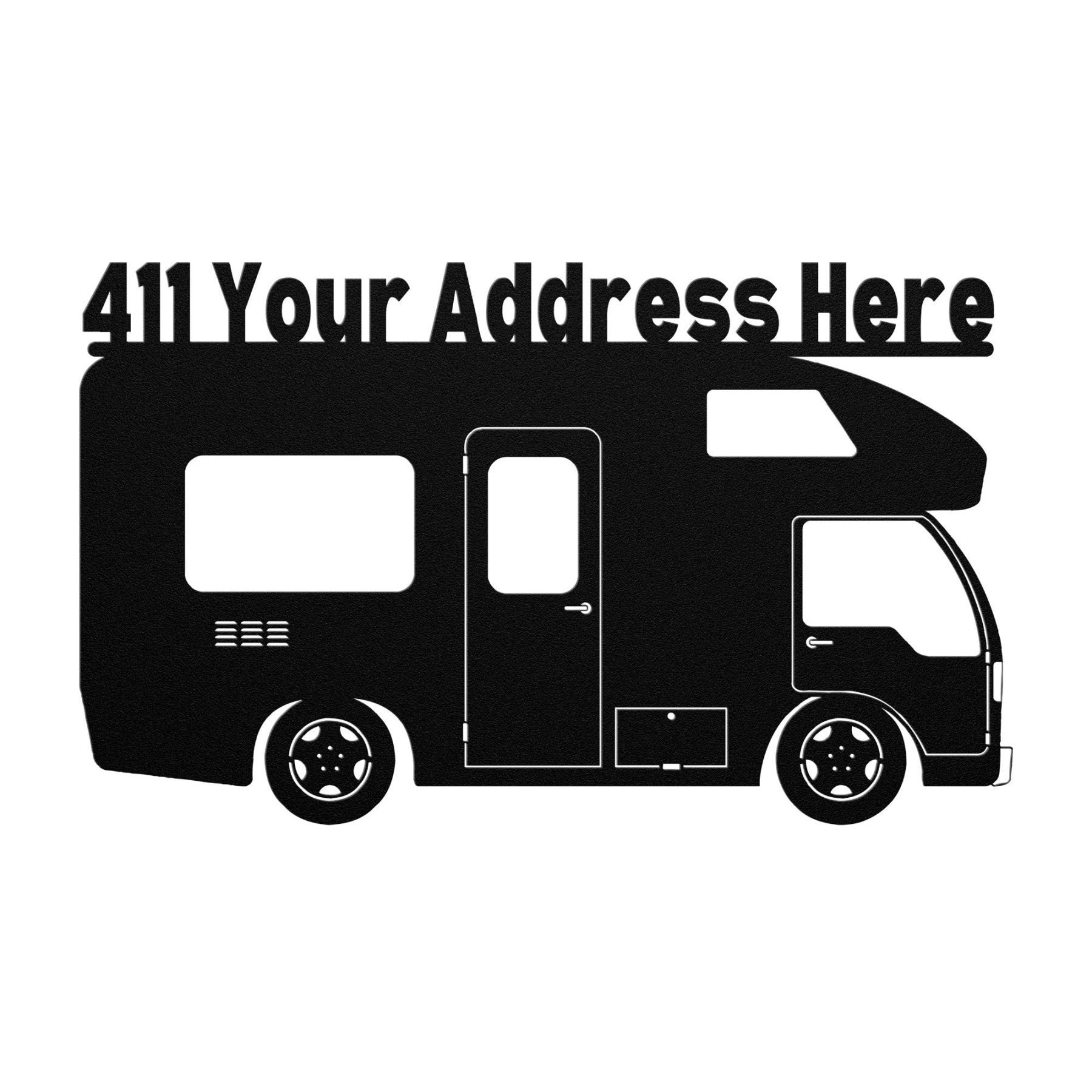 RV, Personalized with Address, Metal Sign - Janlyn's Crafts