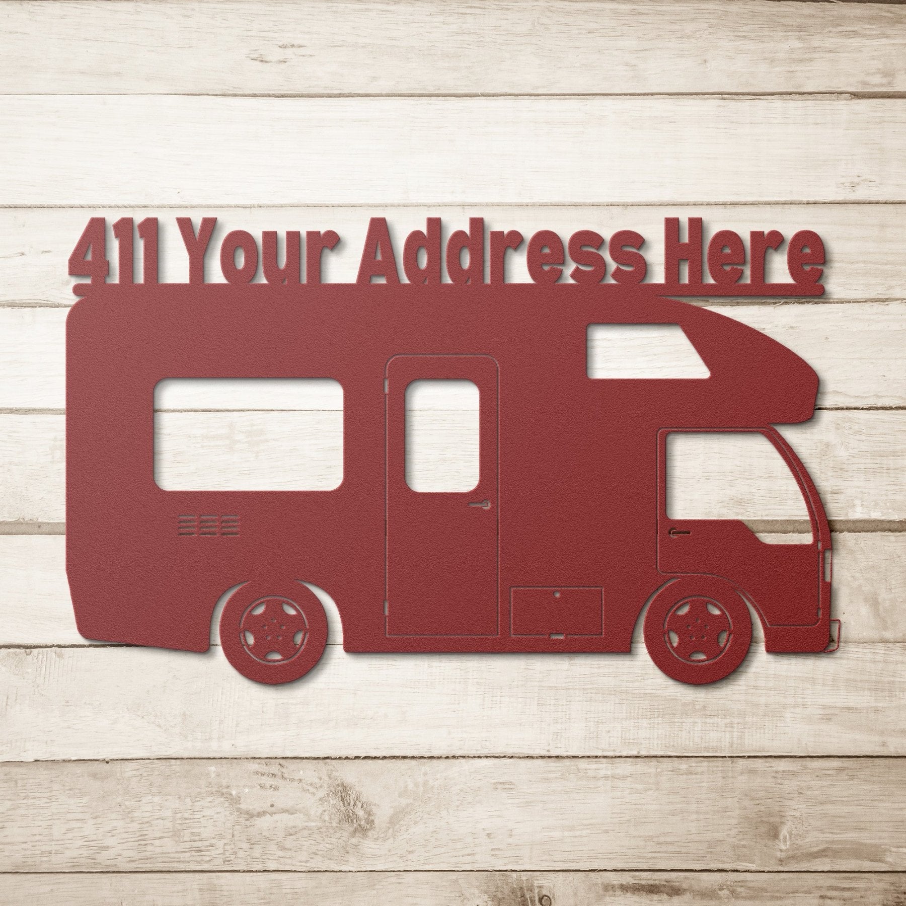 RV, Personalized with Address, Metal Sign - Janlyn's Crafts