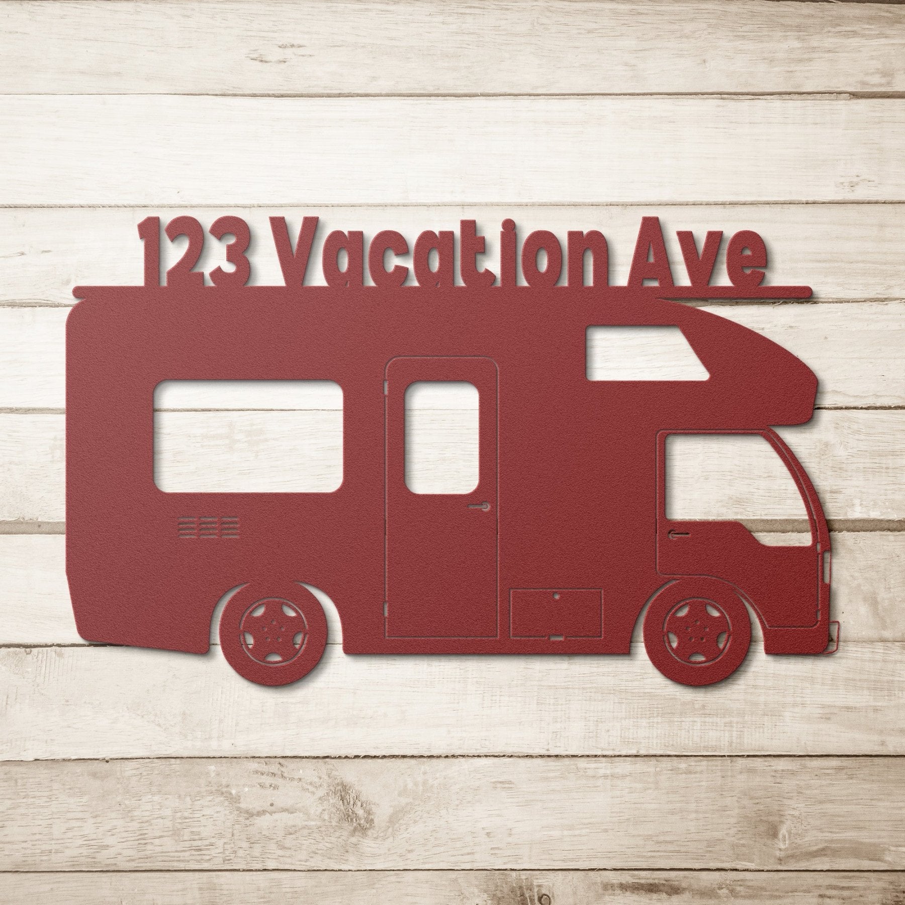 RV, Vacation Ave, Metal Sign - Janlyn's Crafts