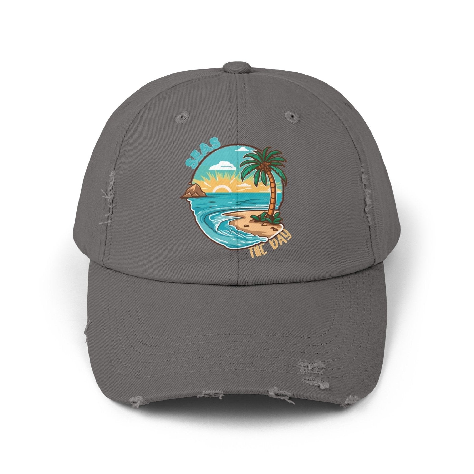 Seas the Day, Unisex Distressed Cap - Janlyn's Crafts