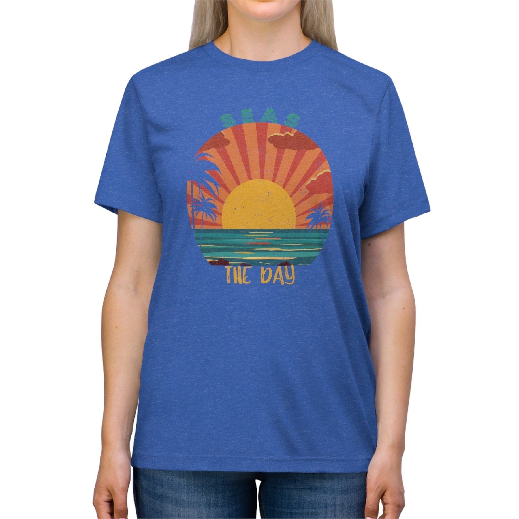 Seas the Day, Unisex Triblend T - Shirt - Janlyn's Crafts