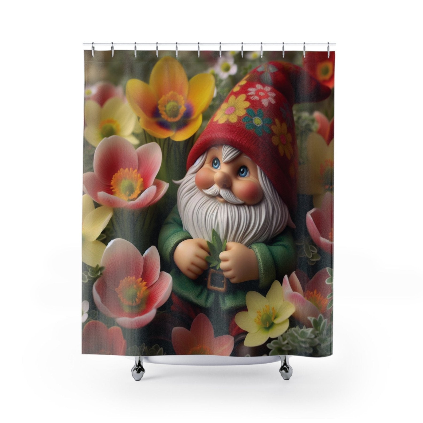 Shower Curtain, Gnome [13] - Janlyn's Crafts