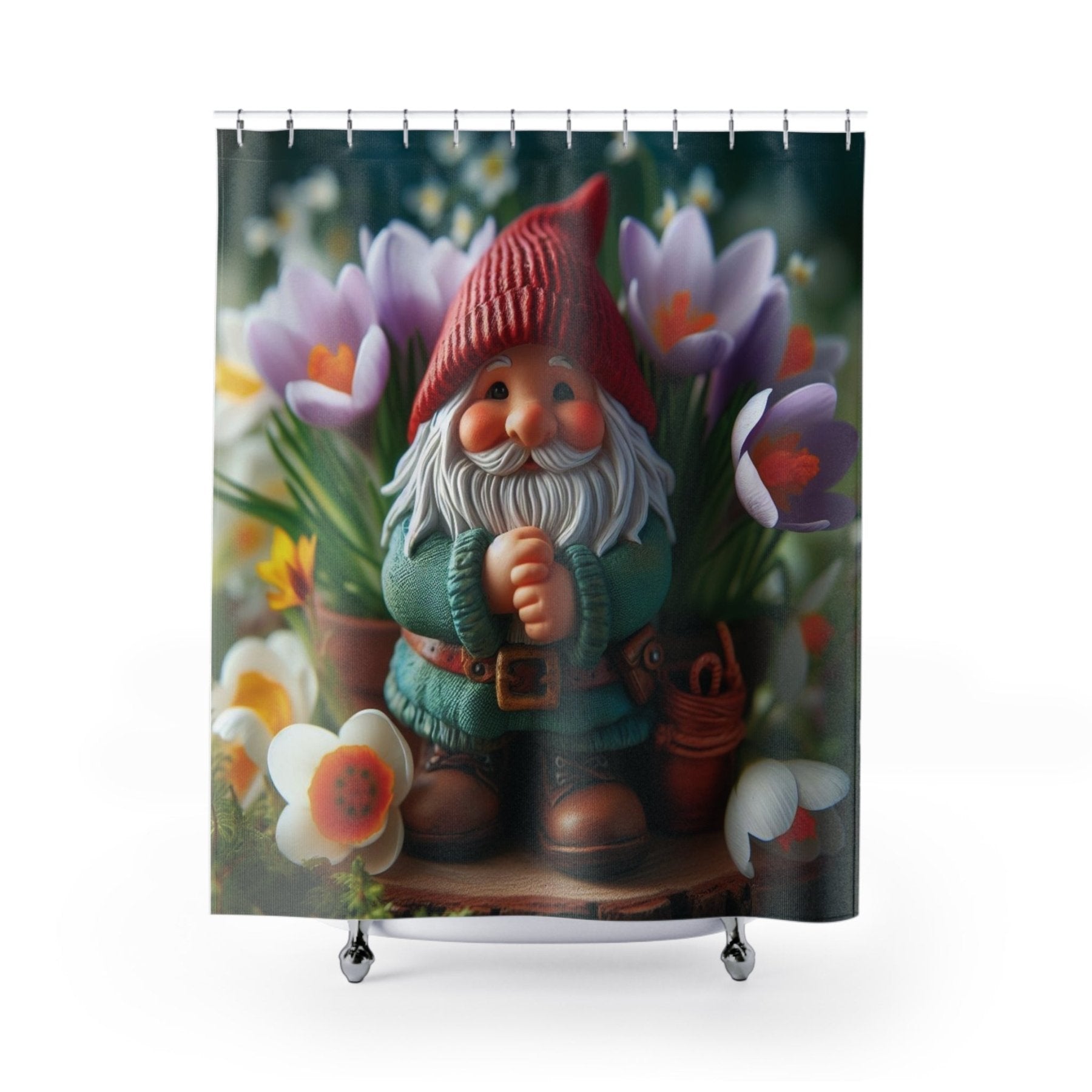 Shower Curtain, Gnome [17] - Janlyn's Crafts