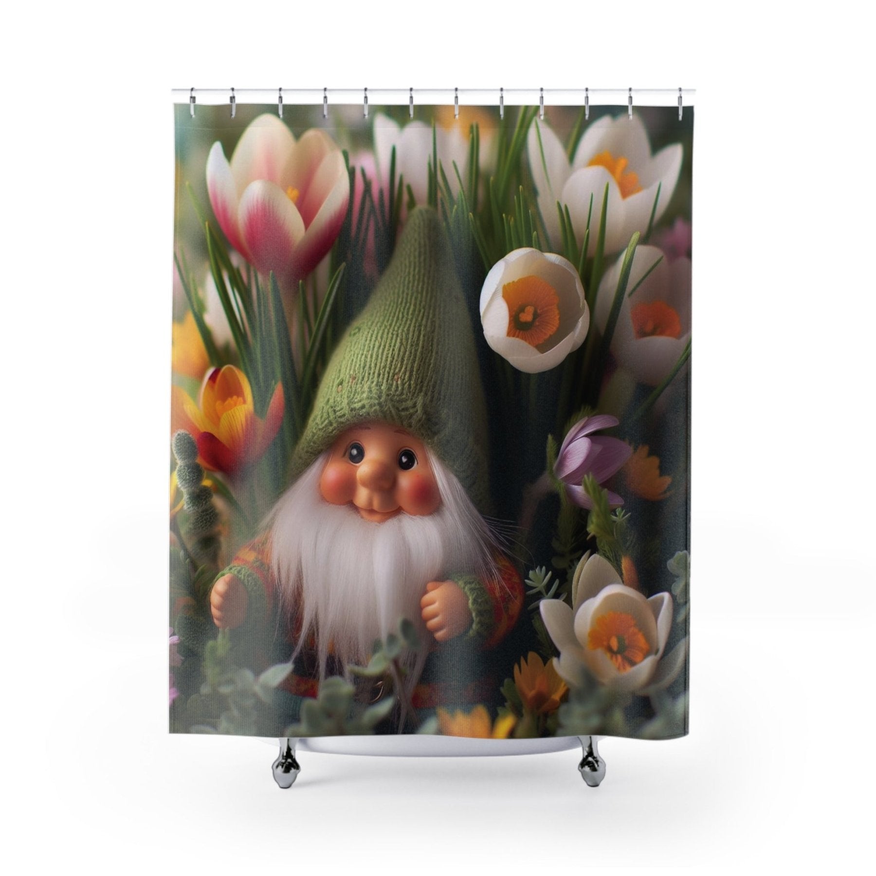 Shower Curtain, Gnome [19] - Janlyn's Crafts