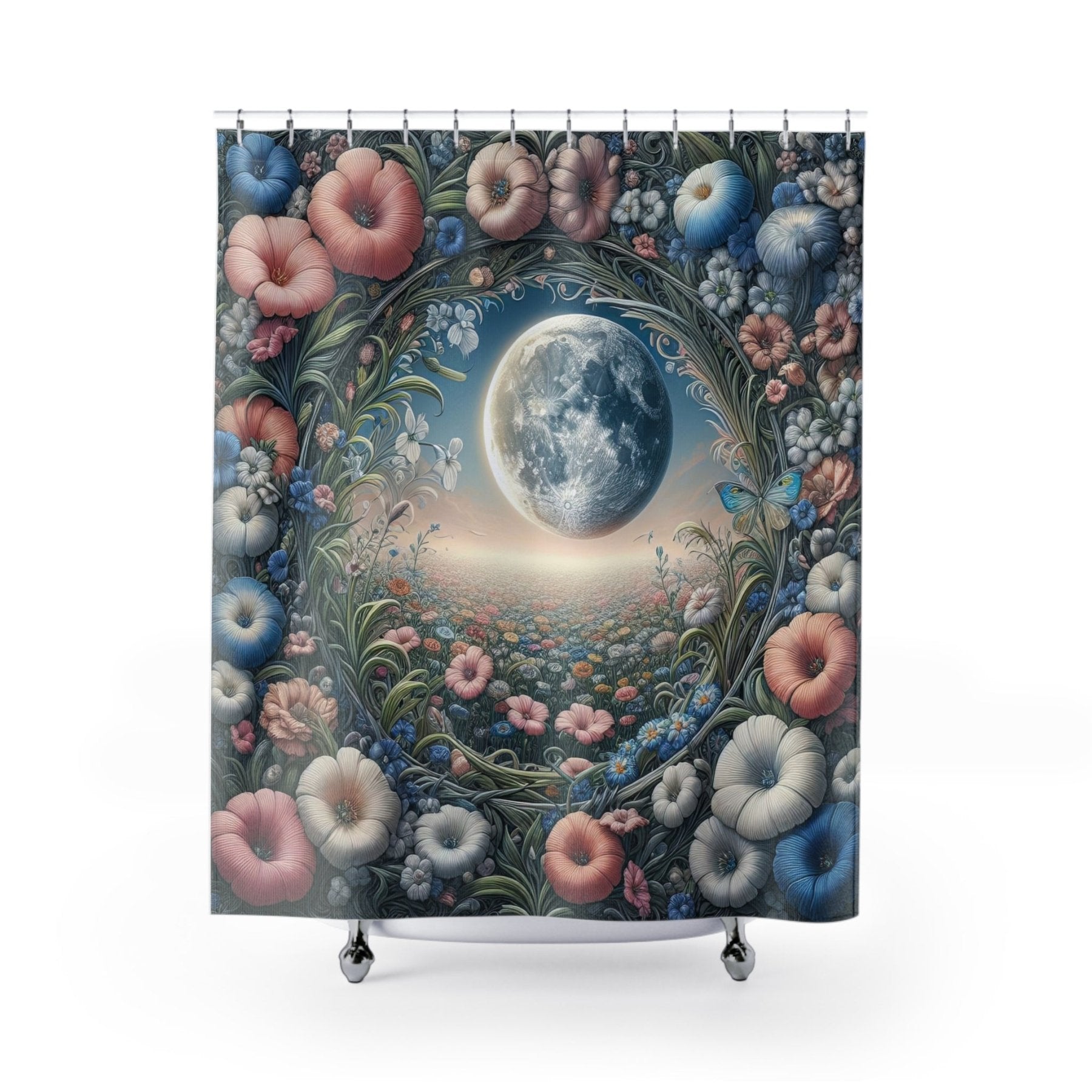 Shower Curtain, Moon [2] - Janlyn's Crafts