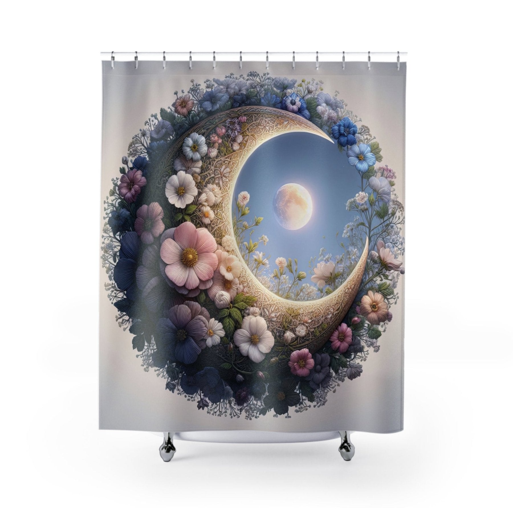 Shower Curtain, Moon [20] - Janlyn's Crafts