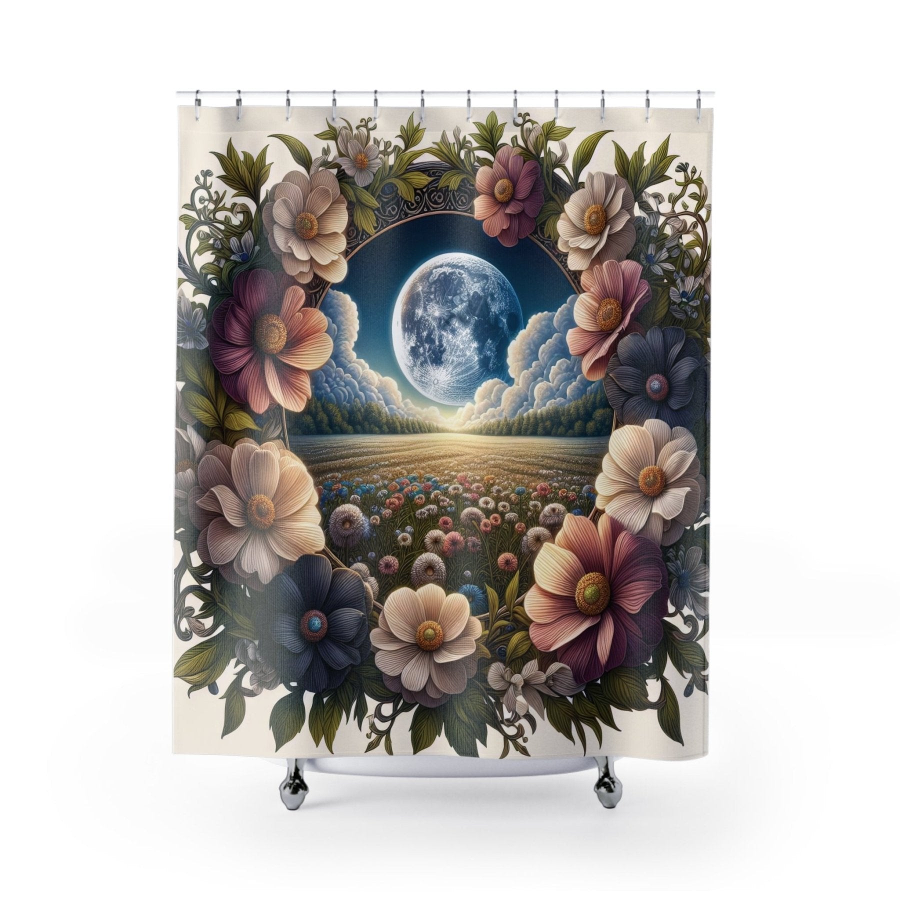 Shower Curtain, Moon [5] - Janlyn's Crafts