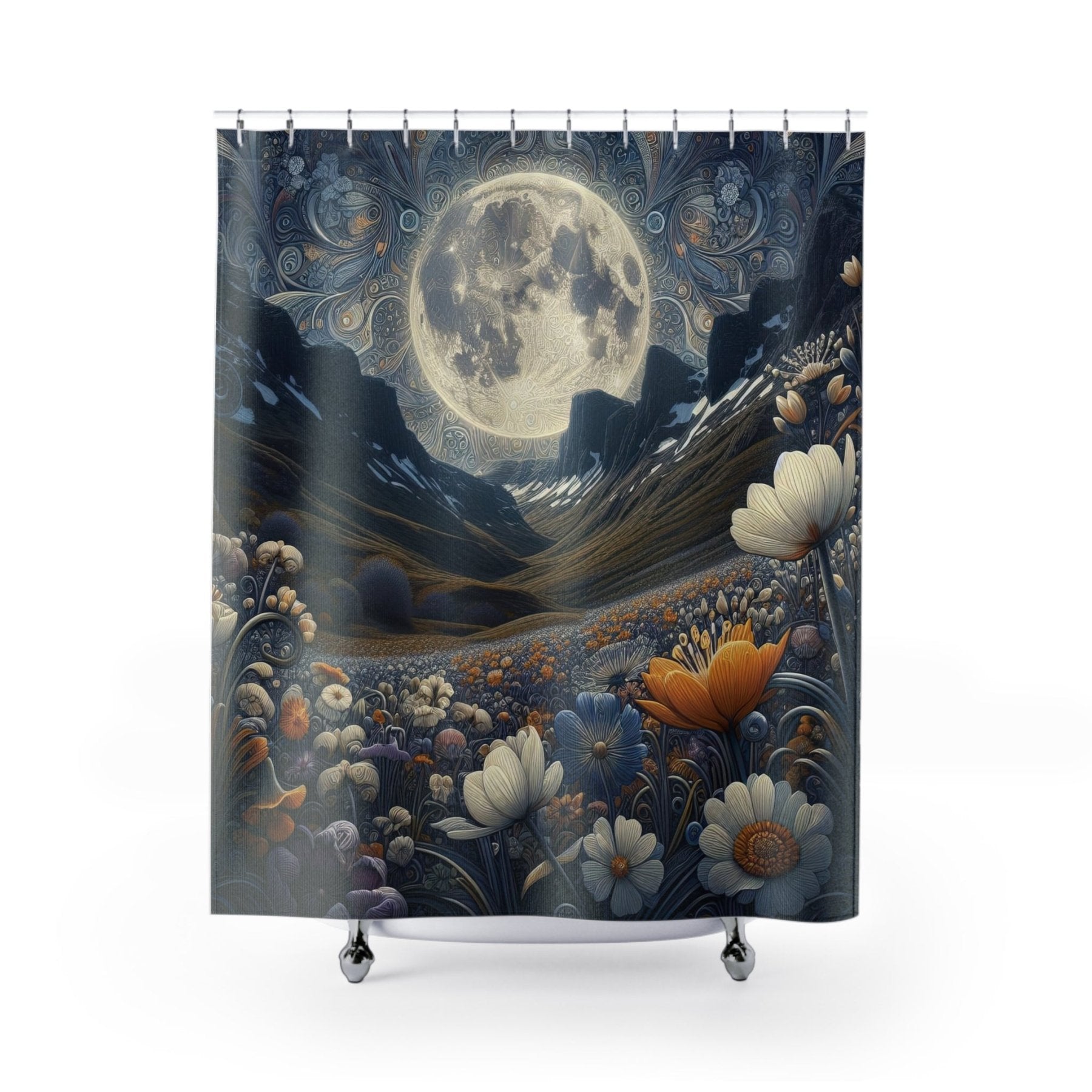 Shower Curtain, Moon [6] - Janlyn's Crafts