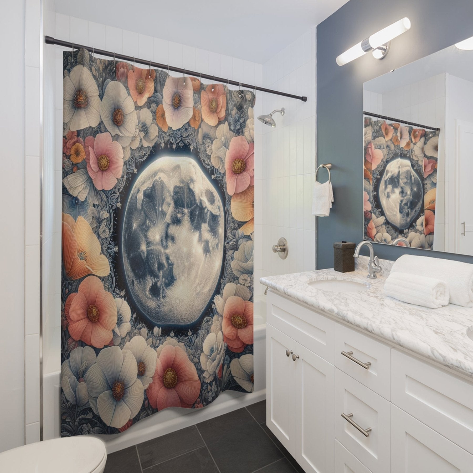 Shower Curtain, Moon [7] - Janlyn's Crafts