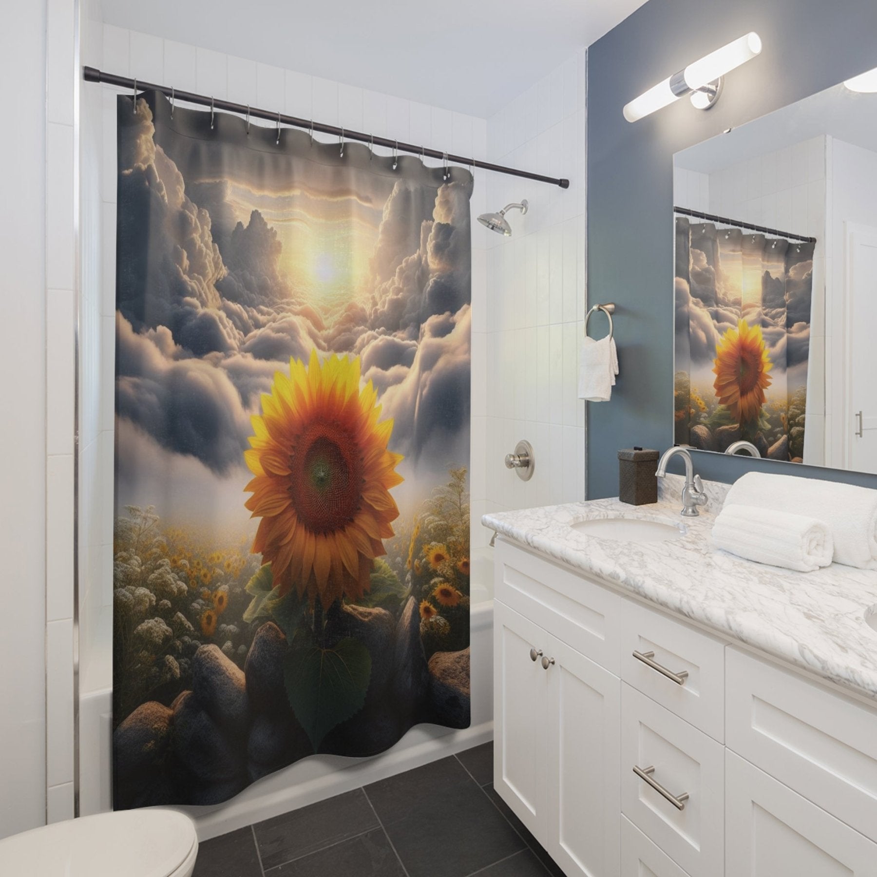 Shower Curtain, Sunflower [11] - Janlyn's Crafts