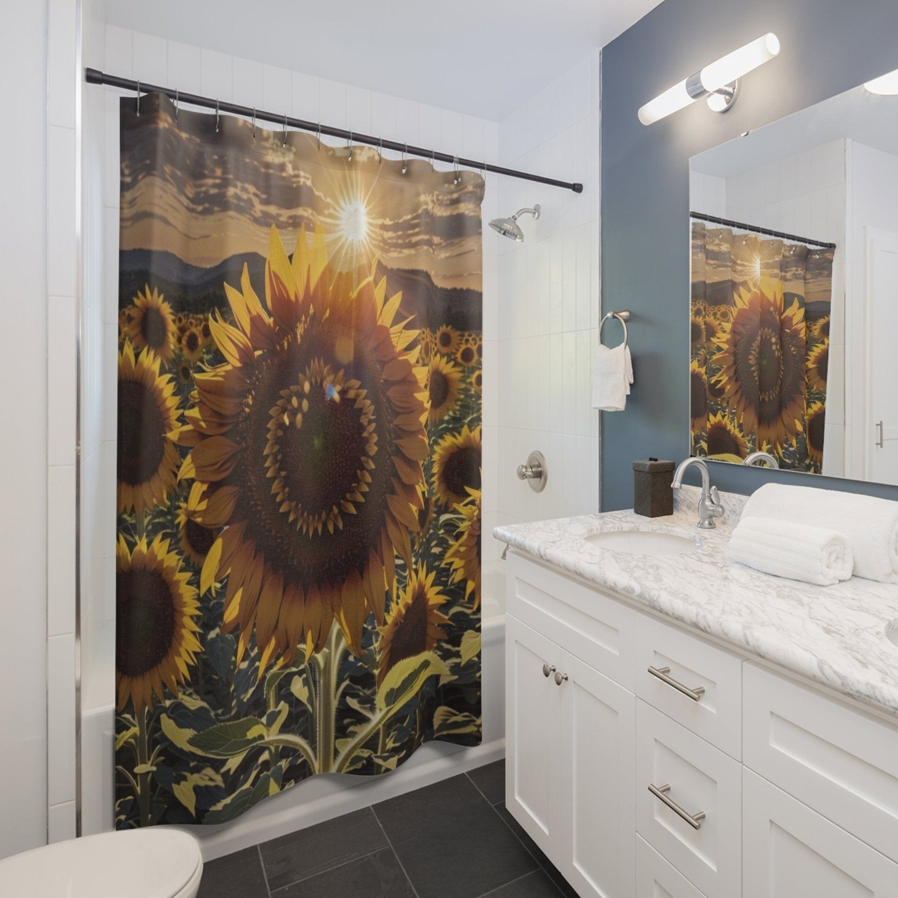 Shower Curtain, Sunflower [20] - Janlyn's Crafts