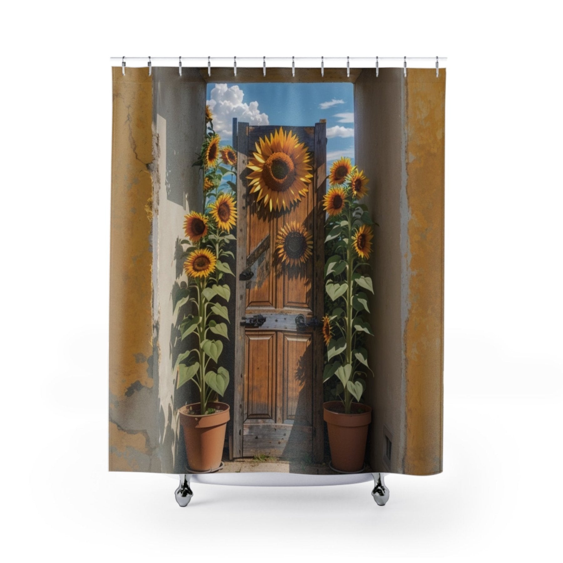 Shower Curtain, Sunflower [23] - Janlyn's Crafts