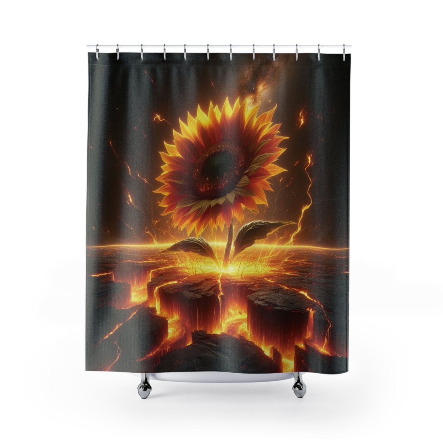 Shower Curtain, Sunflower [3] - Janlyn's Crafts