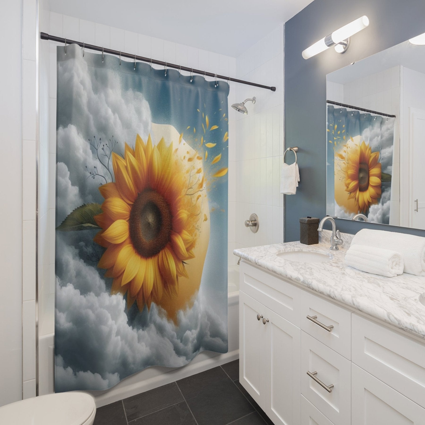 Shower Curtain, Sunflower [6] - Janlyn's Crafts