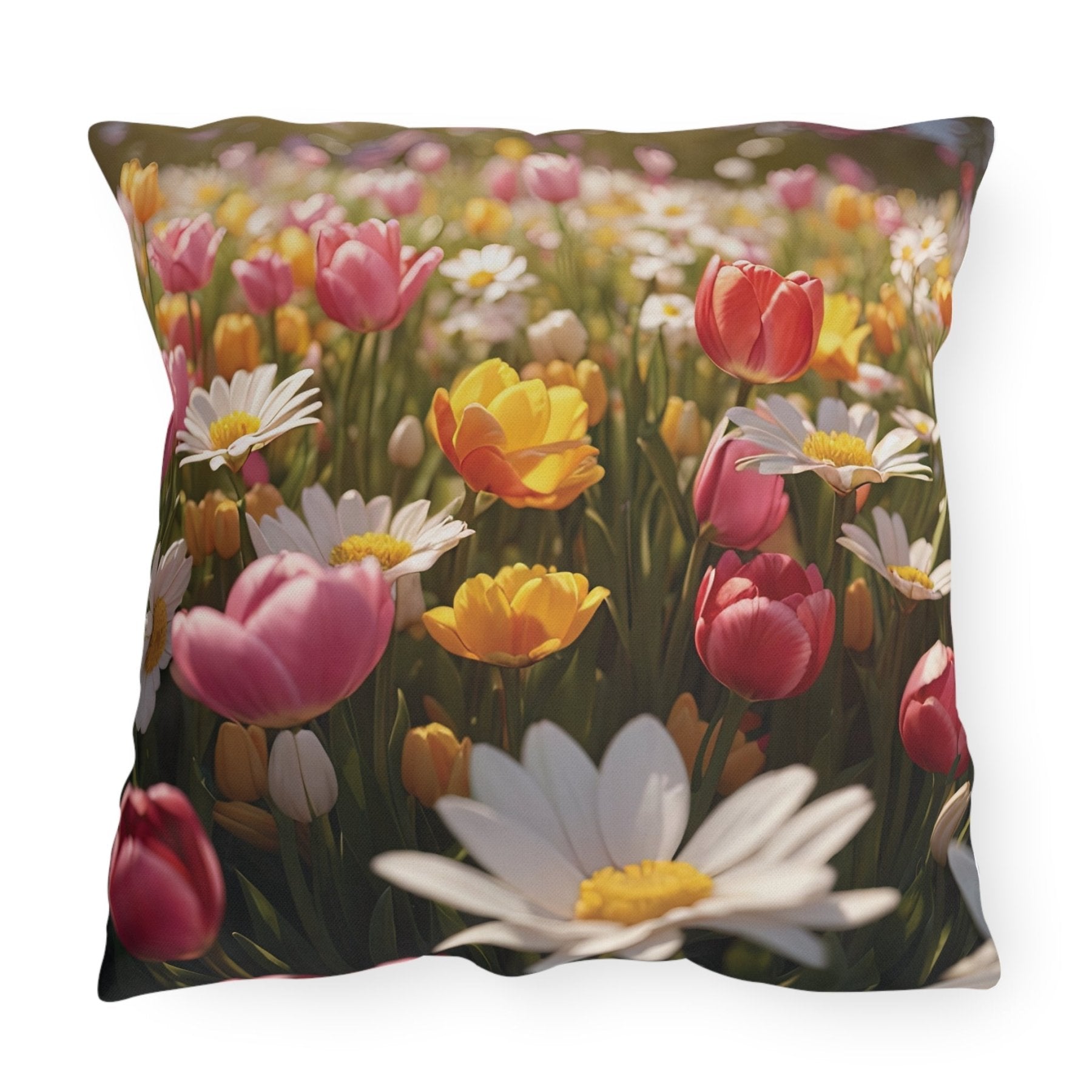 Spring Flowers Outdoor Pillow, Qty 1, (11) - Janlyn's Crafts