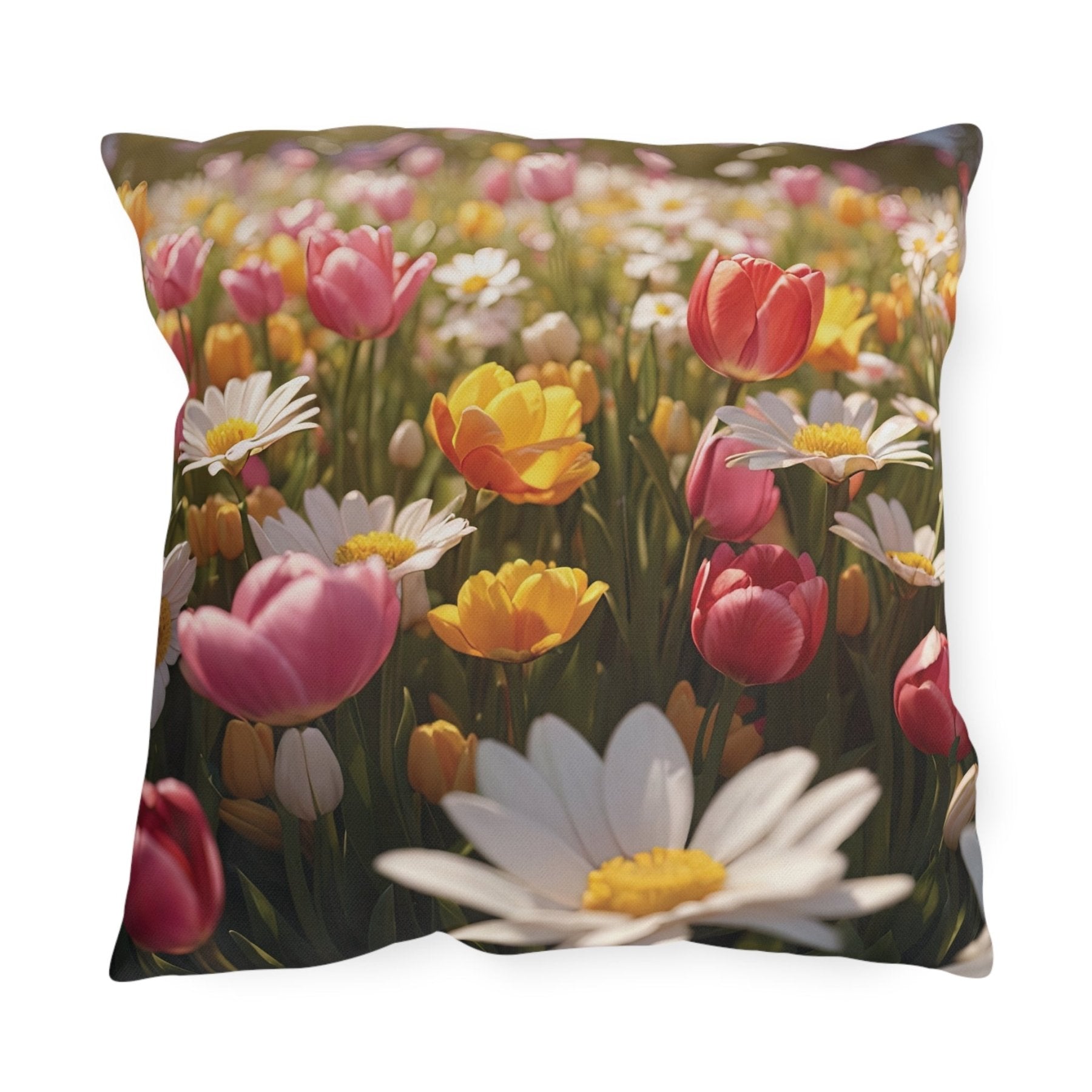 Spring Flowers Outdoor Pillow, Qty 1, (11) - Janlyn's Crafts