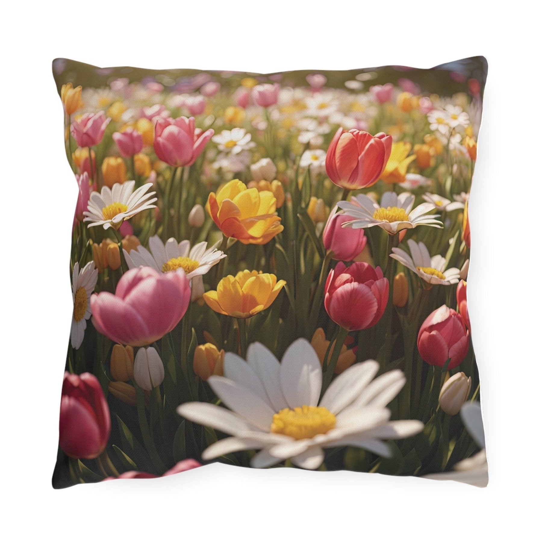 Spring Flowers Outdoor Pillow, Qty 1, (11) - Janlyn's Crafts