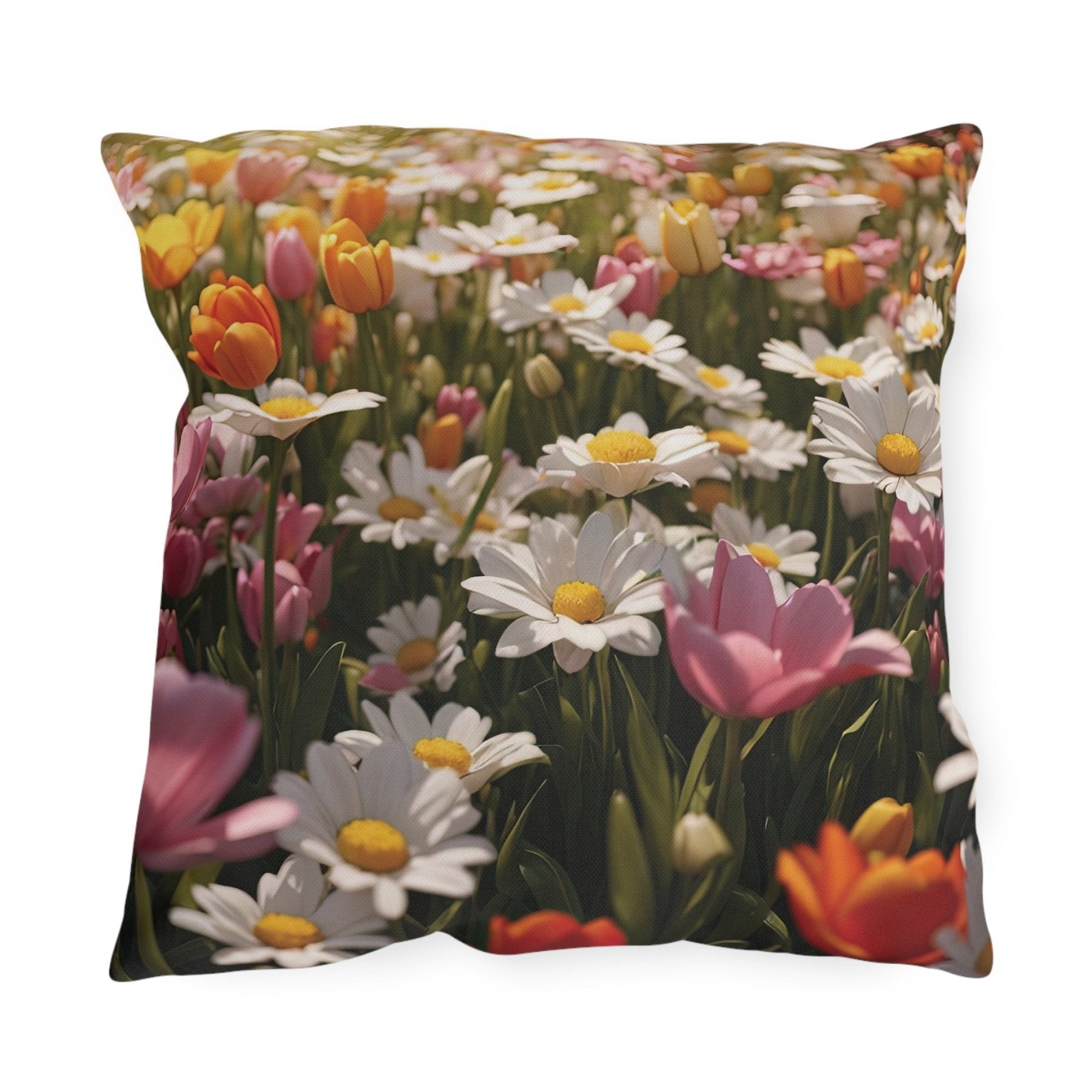 Spring Flowers Outdoor Pillow, Qty 1, (12) - Janlyn's Crafts