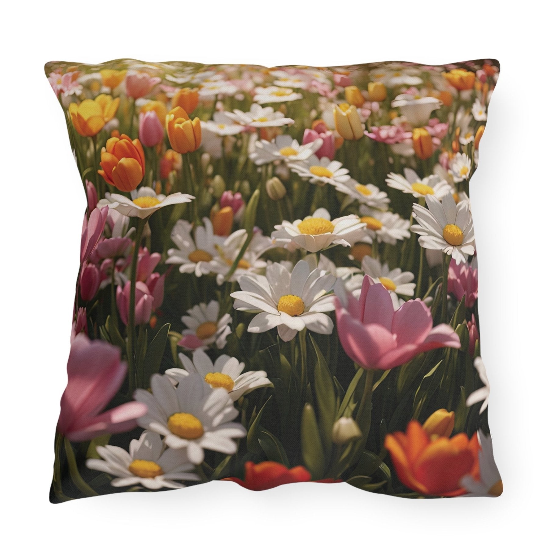 Spring Flowers Outdoor Pillow, Qty 1, (12) - Janlyn's Crafts