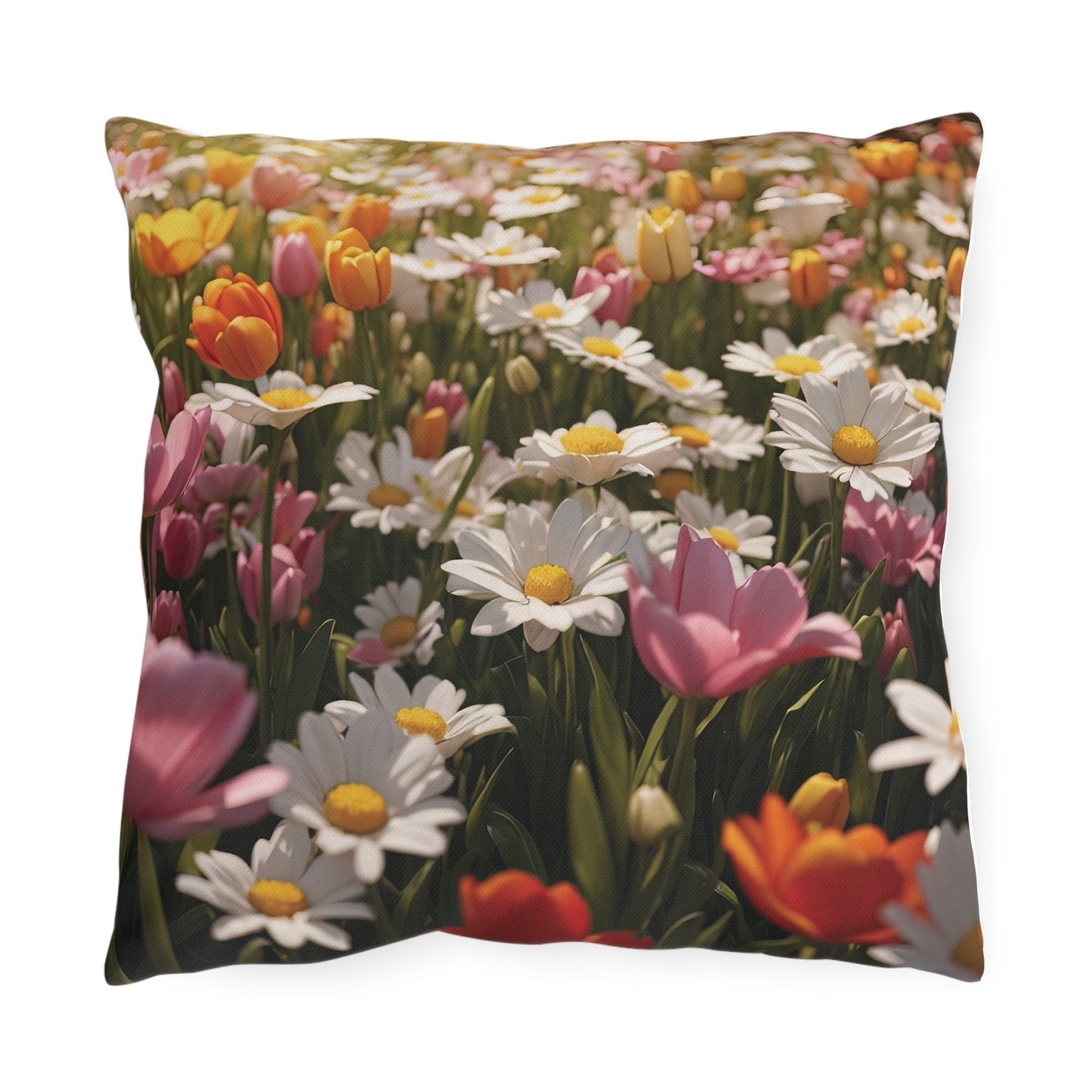 Spring Flowers Outdoor Pillow, Qty 1, (12) - Janlyn's Crafts