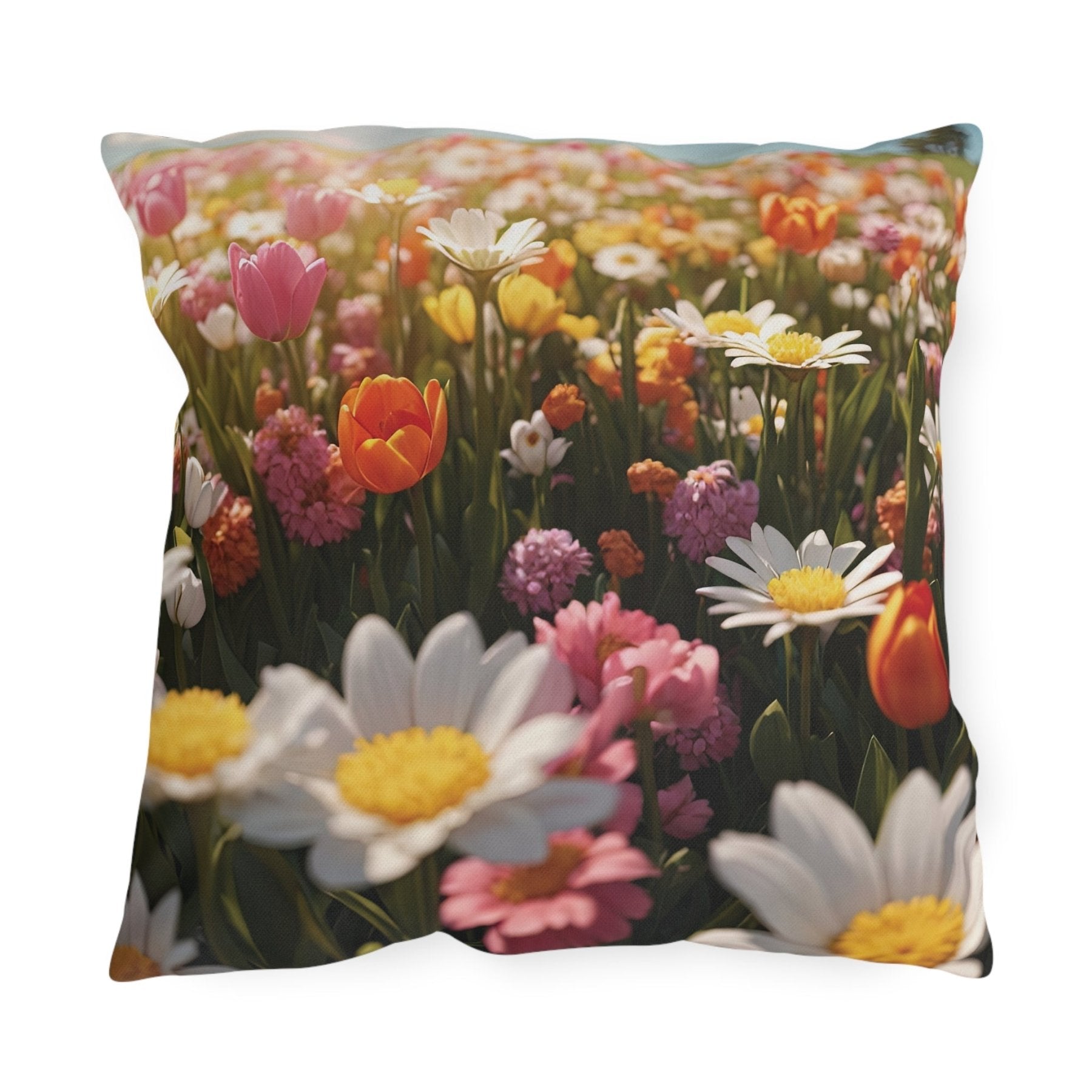 Spring Flowers Outdoor Pillow, Qty 1, (14) - Janlyn's Crafts