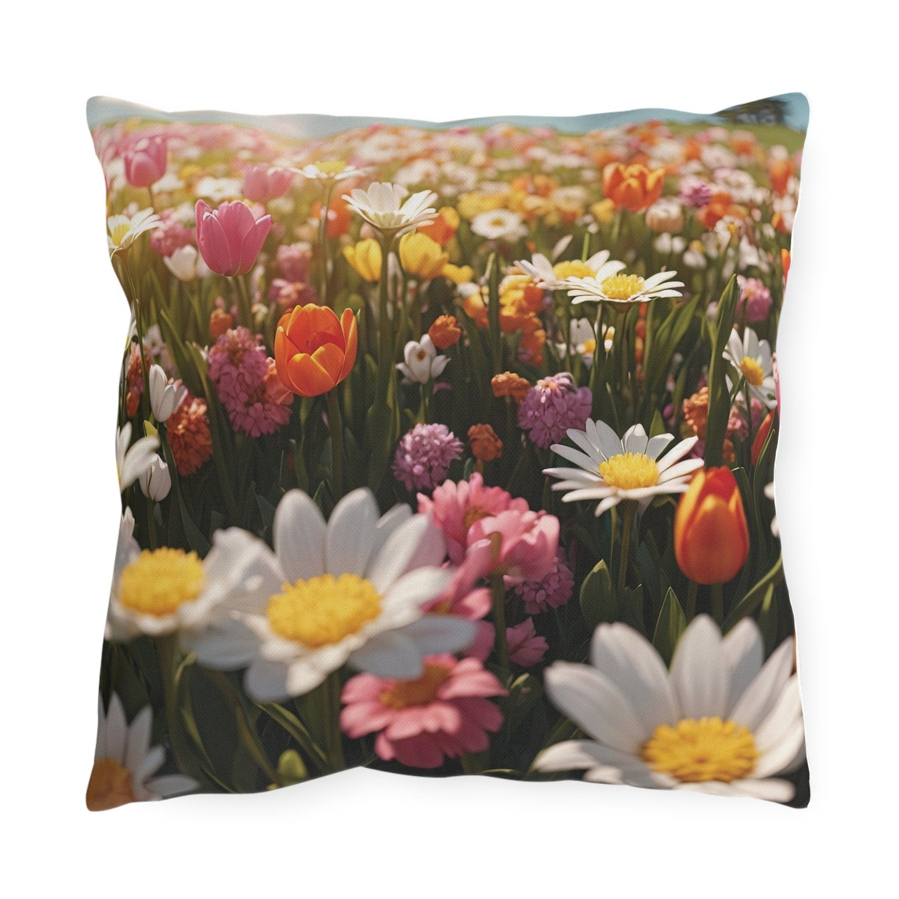 Spring Flowers Outdoor Pillow, Qty 1, (14) - Janlyn's Crafts