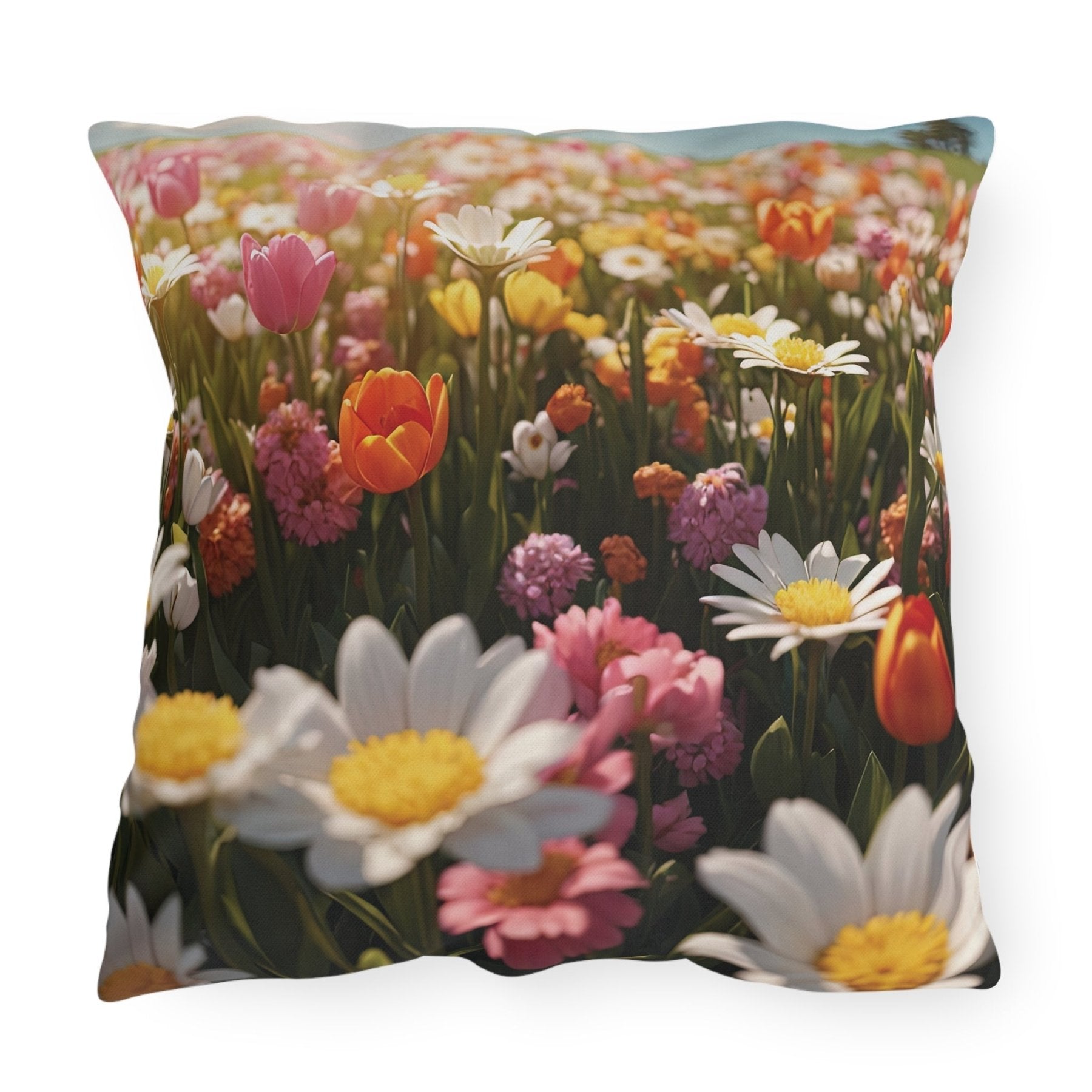 Spring Flowers Outdoor Pillow, Qty 1, (14) - Janlyn's Crafts