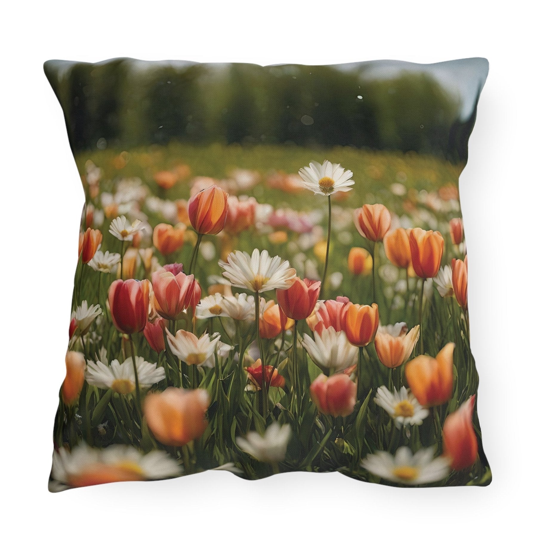 Spring Flowers Outdoor Pillow, Qty 1, (18) - Janlyn's Crafts