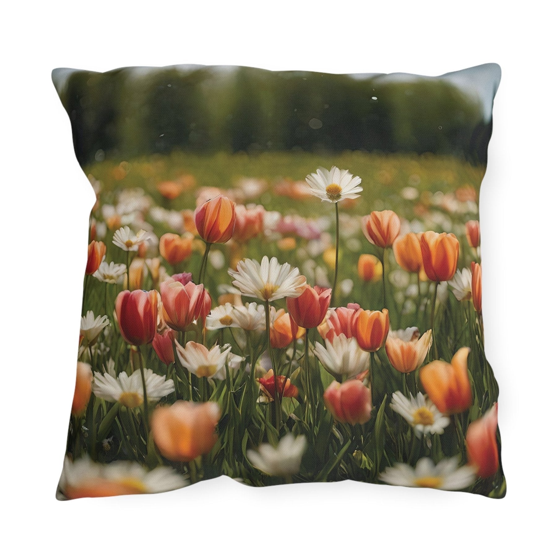 Spring Flowers Outdoor Pillow, Qty 1, (18) - Janlyn's Crafts