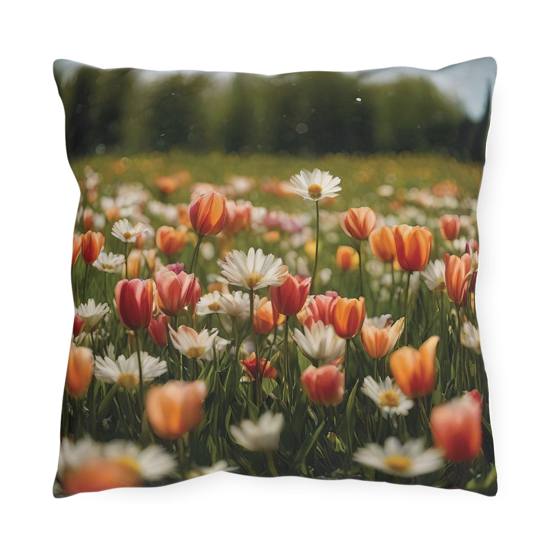 Spring Flowers Outdoor Pillow, Qty 1, (18) - Janlyn's Crafts