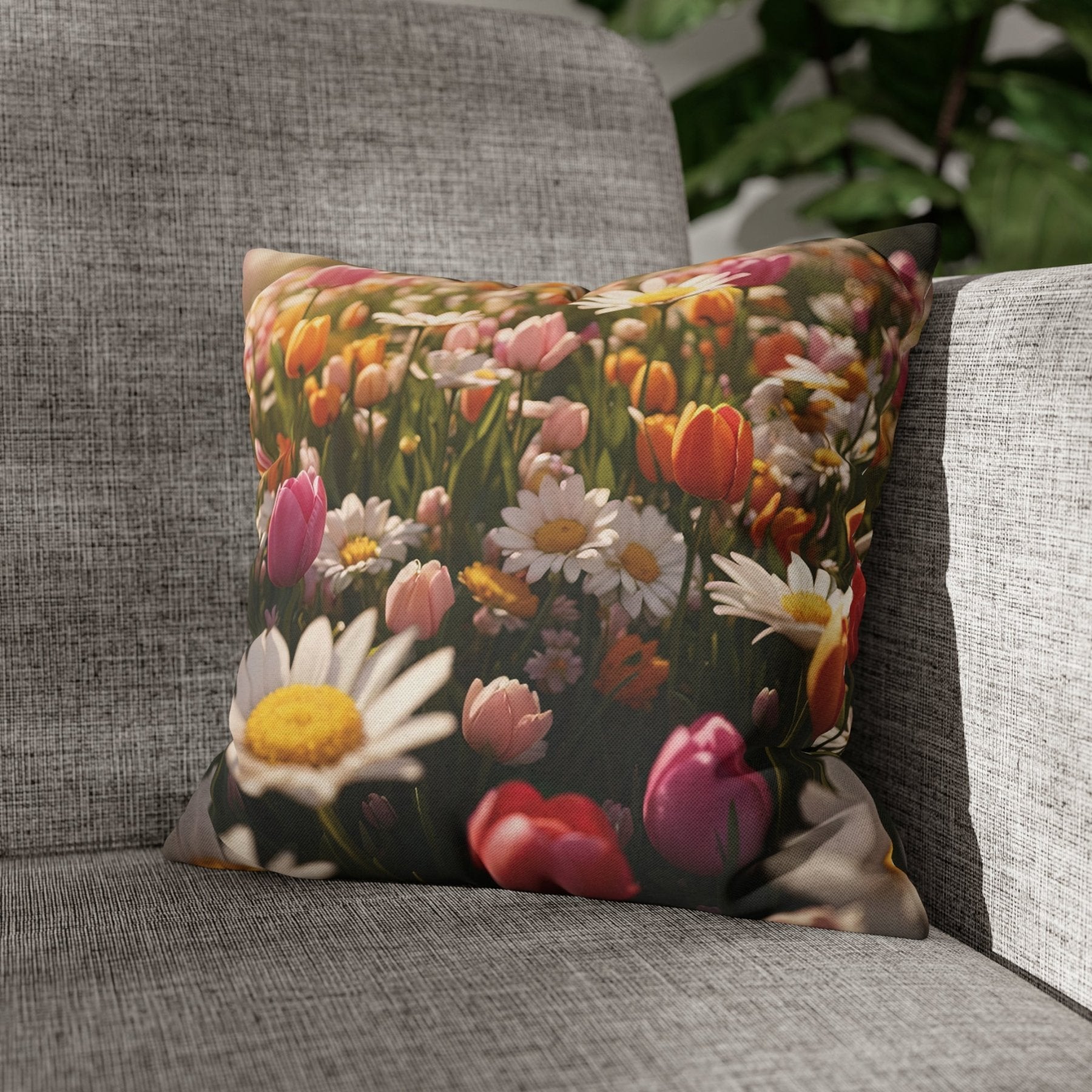 Spring Flowers Throw Pillow Cover, Throw Pillow Case, Qty 1, (10) - Janlyn's Crafts