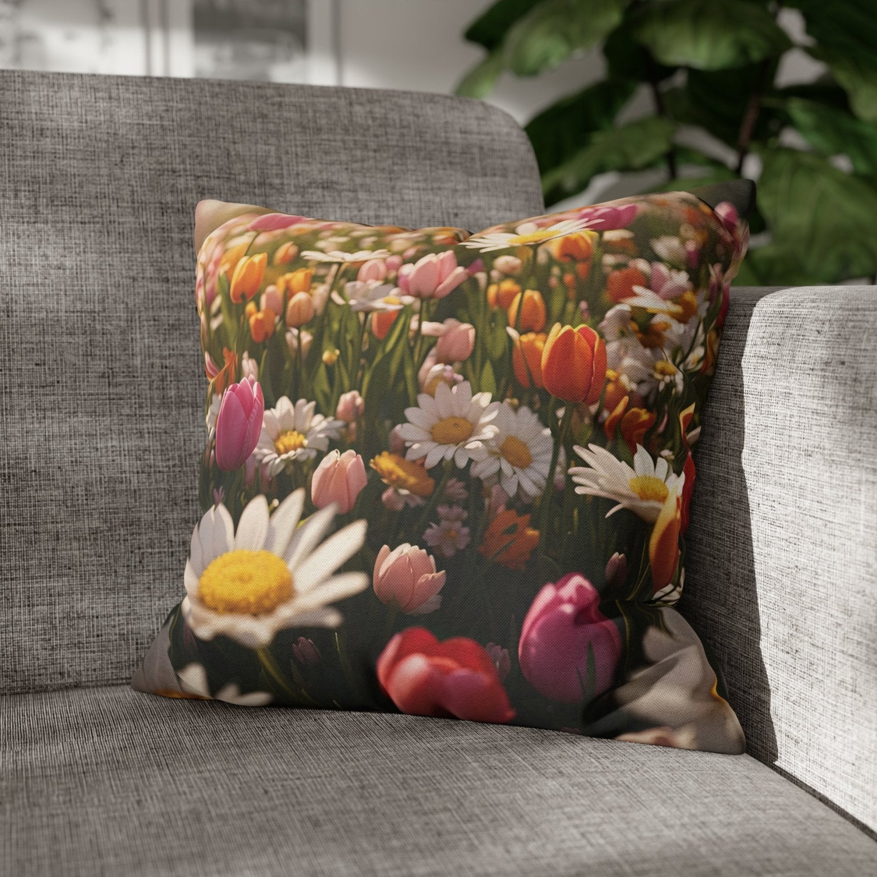 Spring Flowers Throw Pillow Cover, Throw Pillow Case, Qty 1, (10) - Janlyn's Crafts