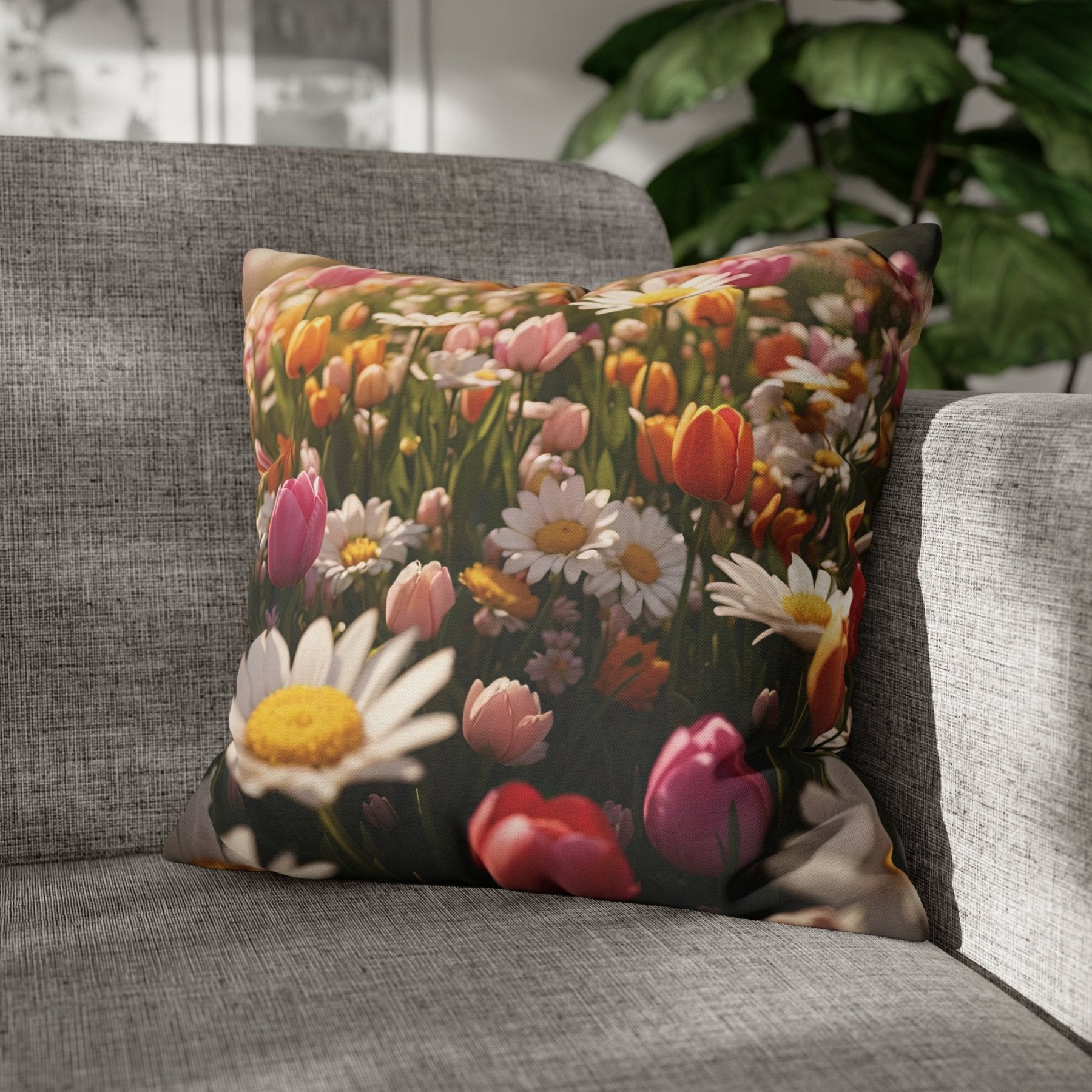 Spring Flowers Throw Pillow Cover, Throw Pillow Case, Qty 1, (10) - Janlyn's Crafts