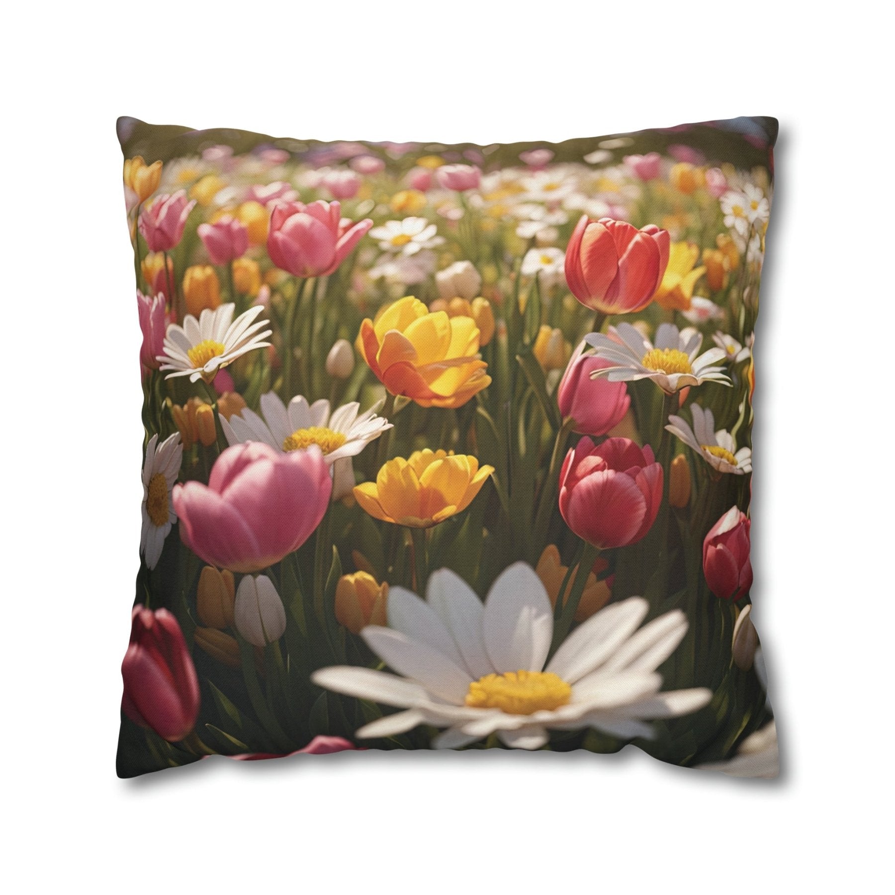 Spring Flowers Throw Pillow Cover, Throw Pillow Case, Qty 1, (11) - Janlyn's Crafts