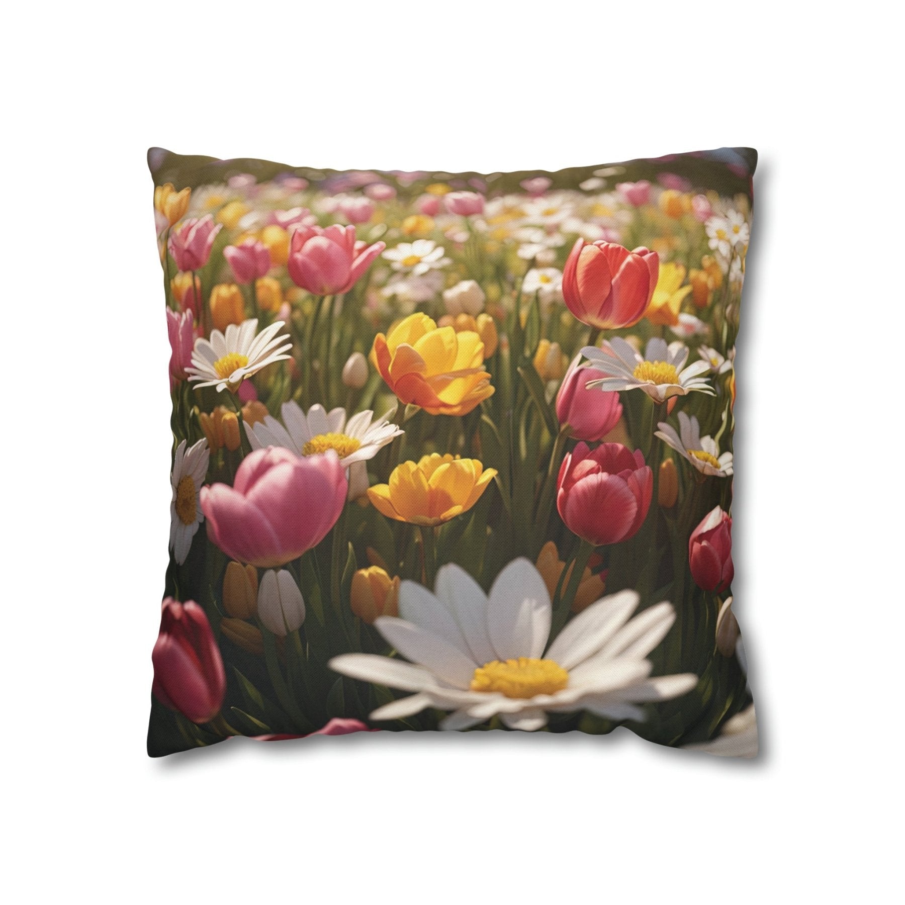 Spring Flowers Throw Pillow Cover, Throw Pillow Case, Qty 1, (11) - Janlyn's Crafts