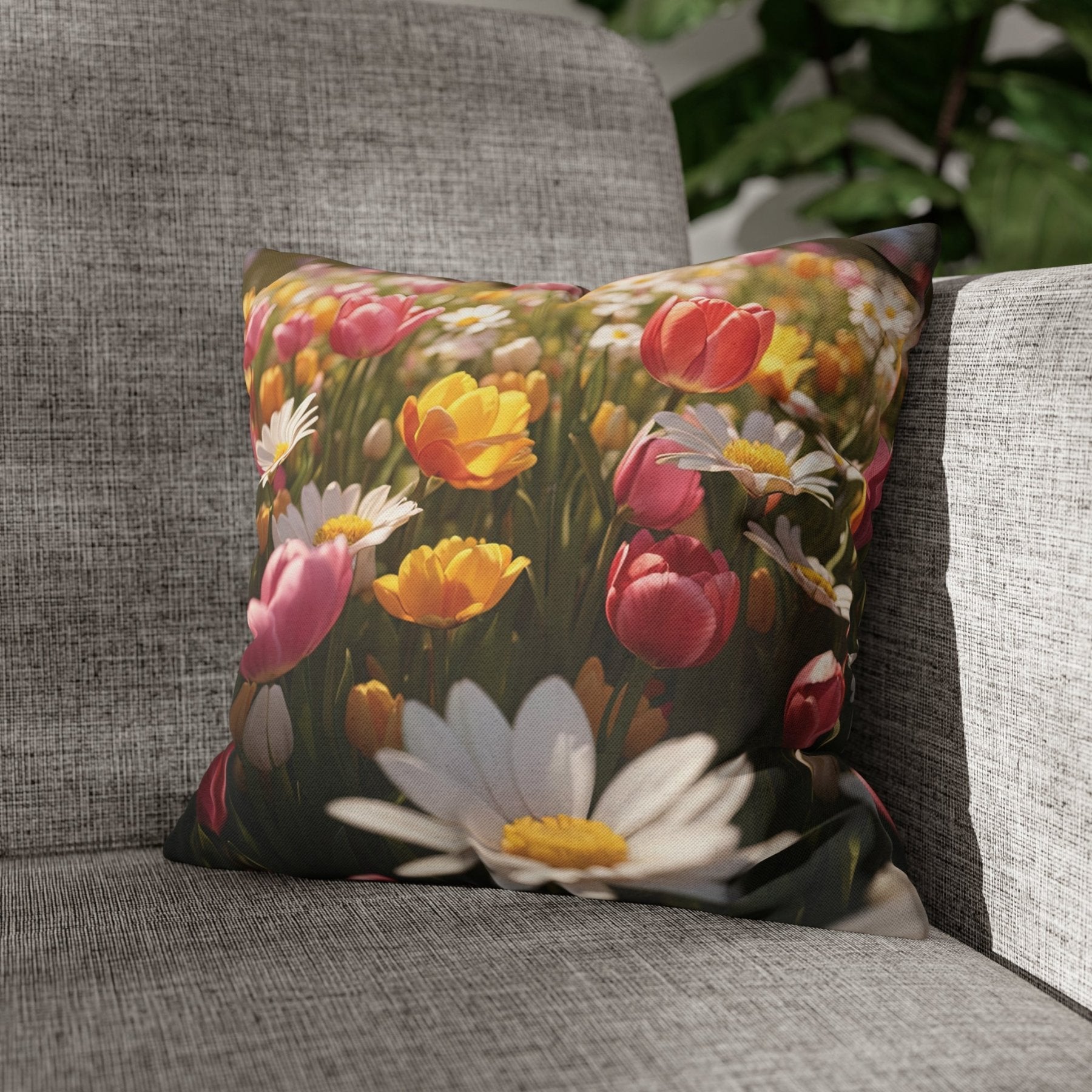 Spring Flowers Throw Pillow Cover, Throw Pillow Case, Qty 1, (11) - Janlyn's Crafts