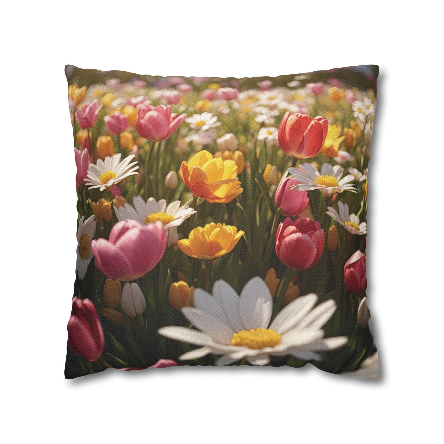 Spring Flowers Throw Pillow Cover, Throw Pillow Case, Qty 1, (11) - Janlyn's Crafts