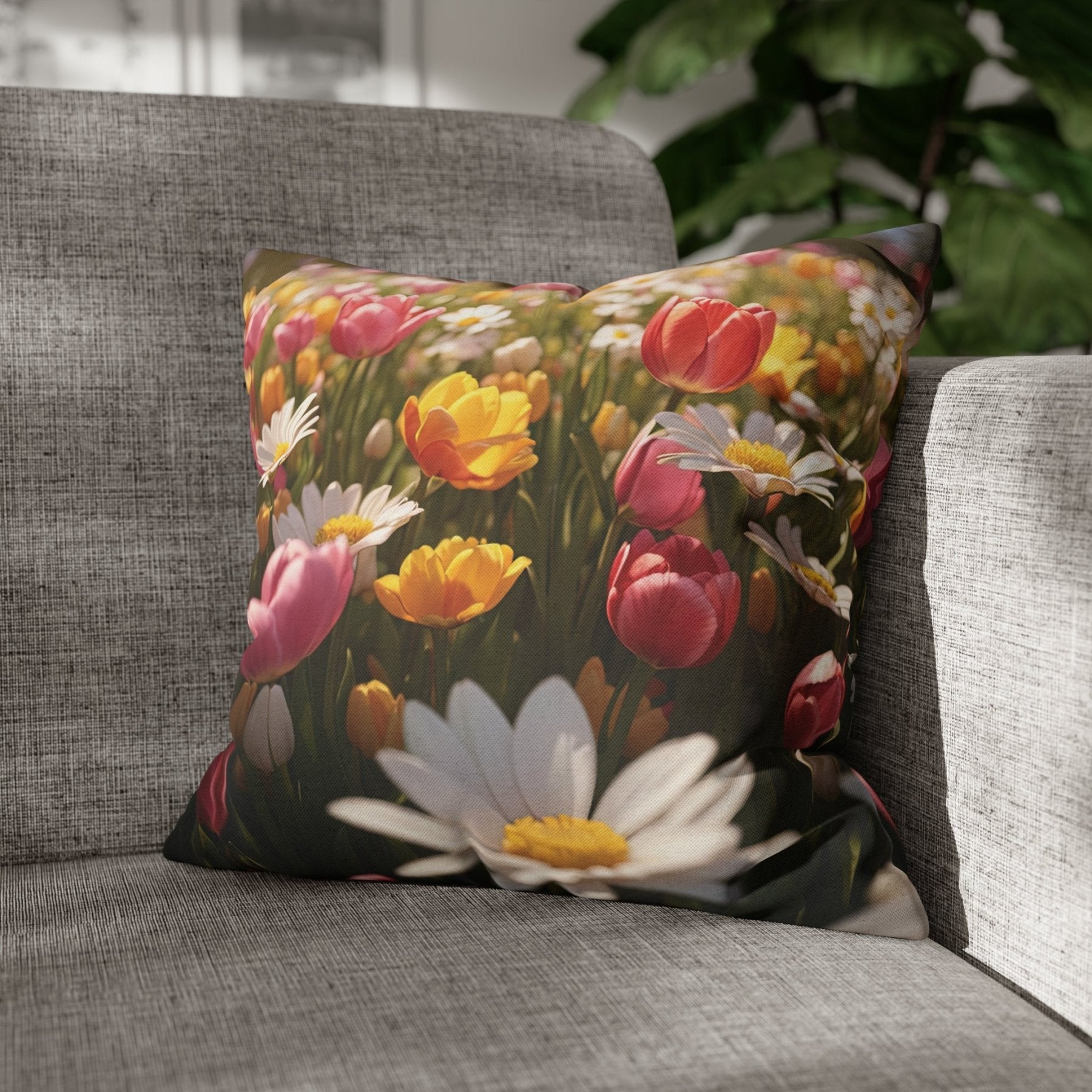 Spring Flowers Throw Pillow Cover, Throw Pillow Case, Qty 1, (11) - Janlyn's Crafts