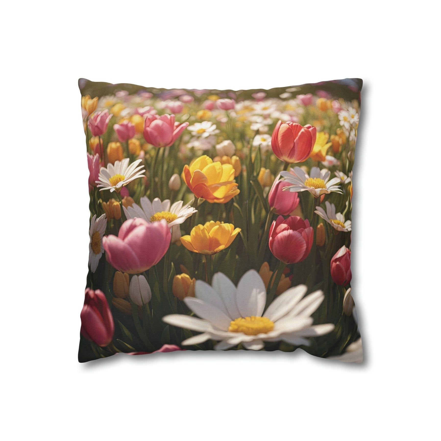 Spring Flowers Throw Pillow Cover, Throw Pillow Case, Qty 1, (11) - Janlyn's Crafts