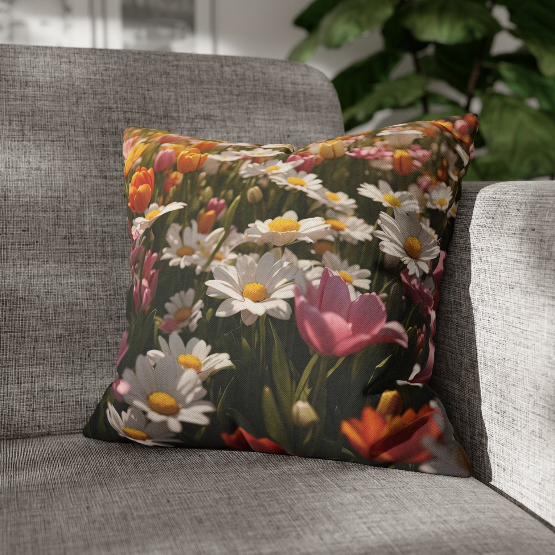 Spring Flowers Throw Pillow Cover, Throw Pillow Case, Qty 1, (12) - Janlyn's Crafts