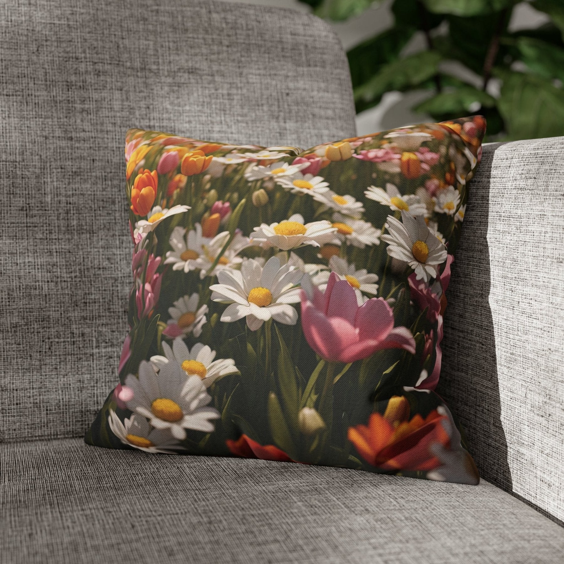 Spring Flowers Throw Pillow Cover, Throw Pillow Case, Qty 1, (12) - Janlyn's Crafts