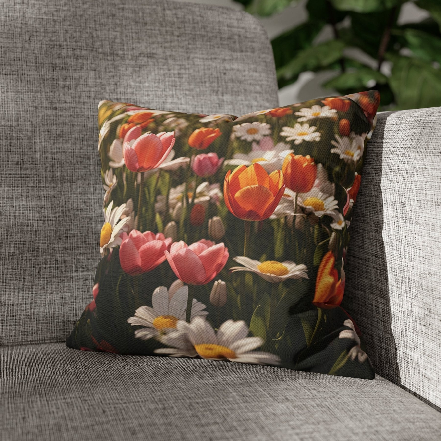 Spring Flowers Throw Pillow Cover, Throw Pillow Case, Qty 1, (13) - Janlyn's Crafts