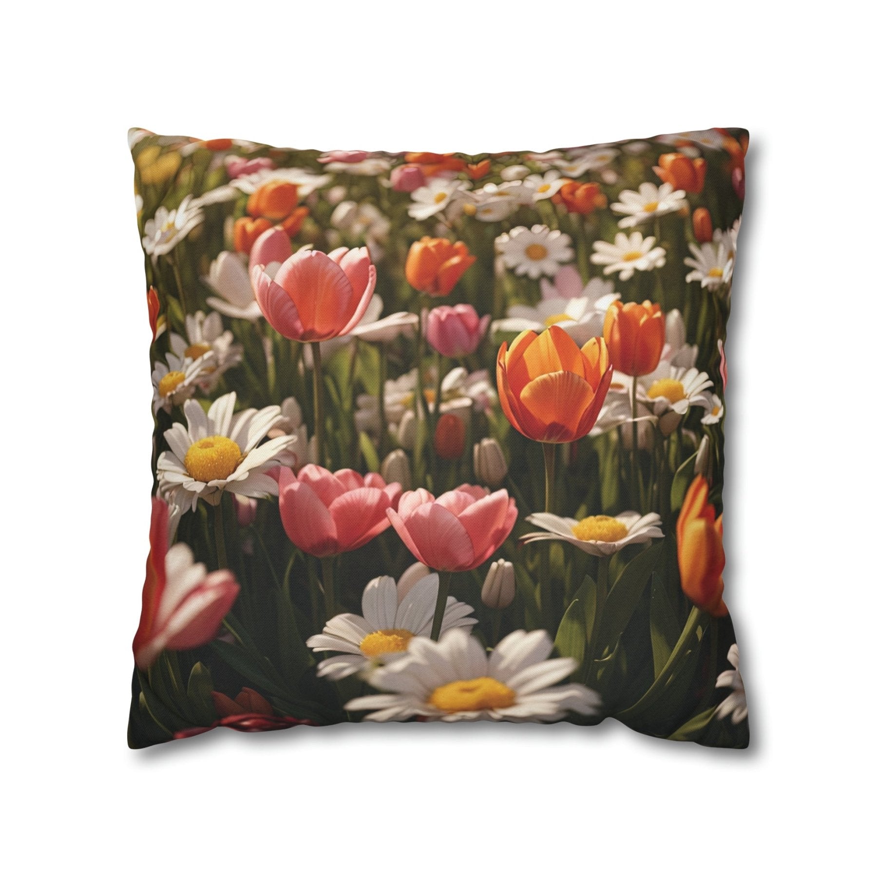 Spring Flowers Throw Pillow Cover, Throw Pillow Case, Qty 1, (13) - Janlyn's Crafts