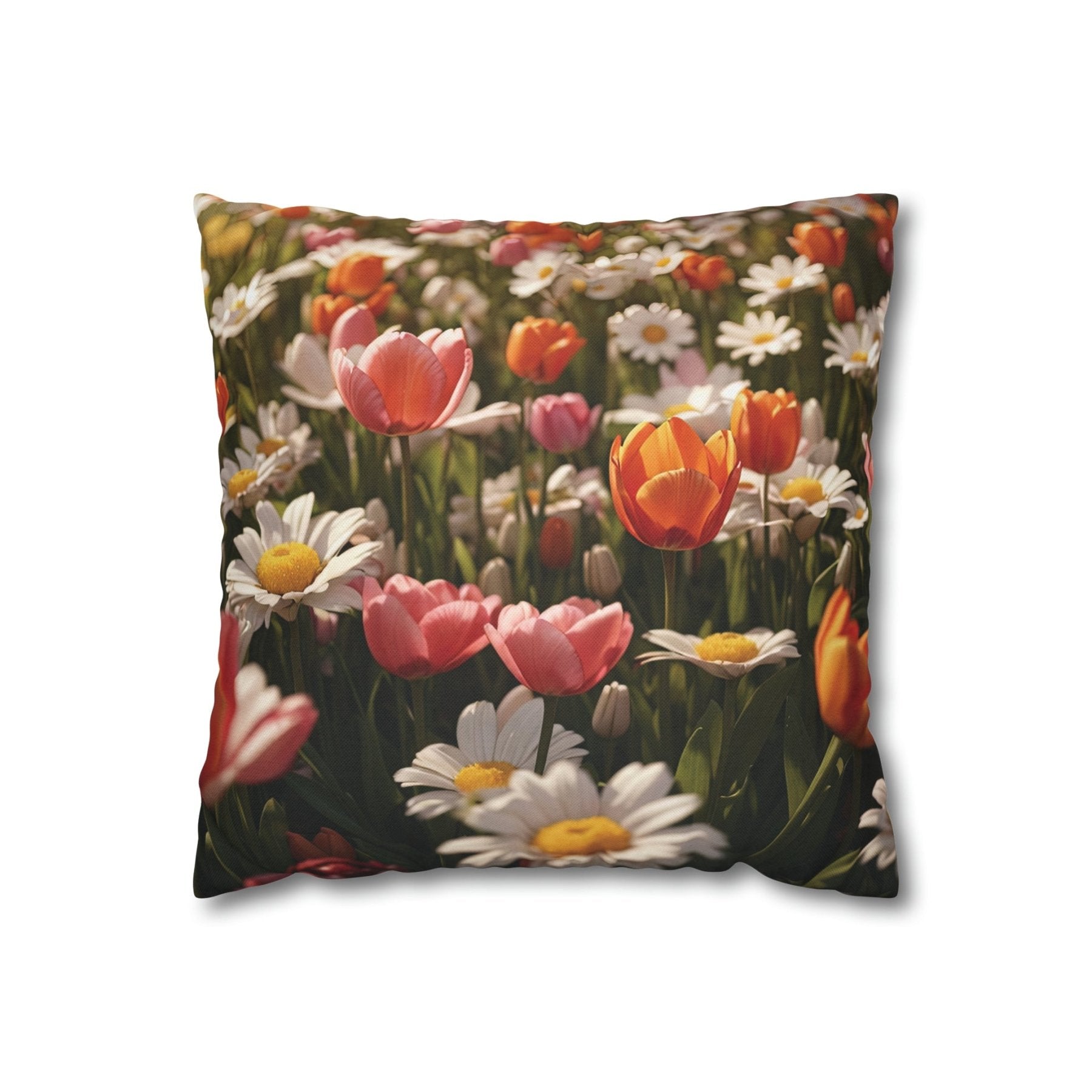 Spring Flowers Throw Pillow Cover, Throw Pillow Case, Qty 1, (13) - Janlyn's Crafts