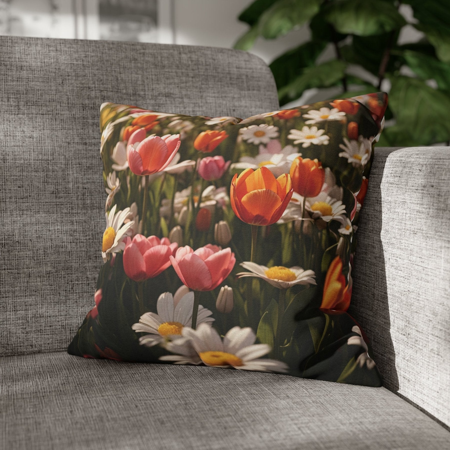 Spring Flowers Throw Pillow Cover, Throw Pillow Case, Qty 1, (13) - Janlyn's Crafts