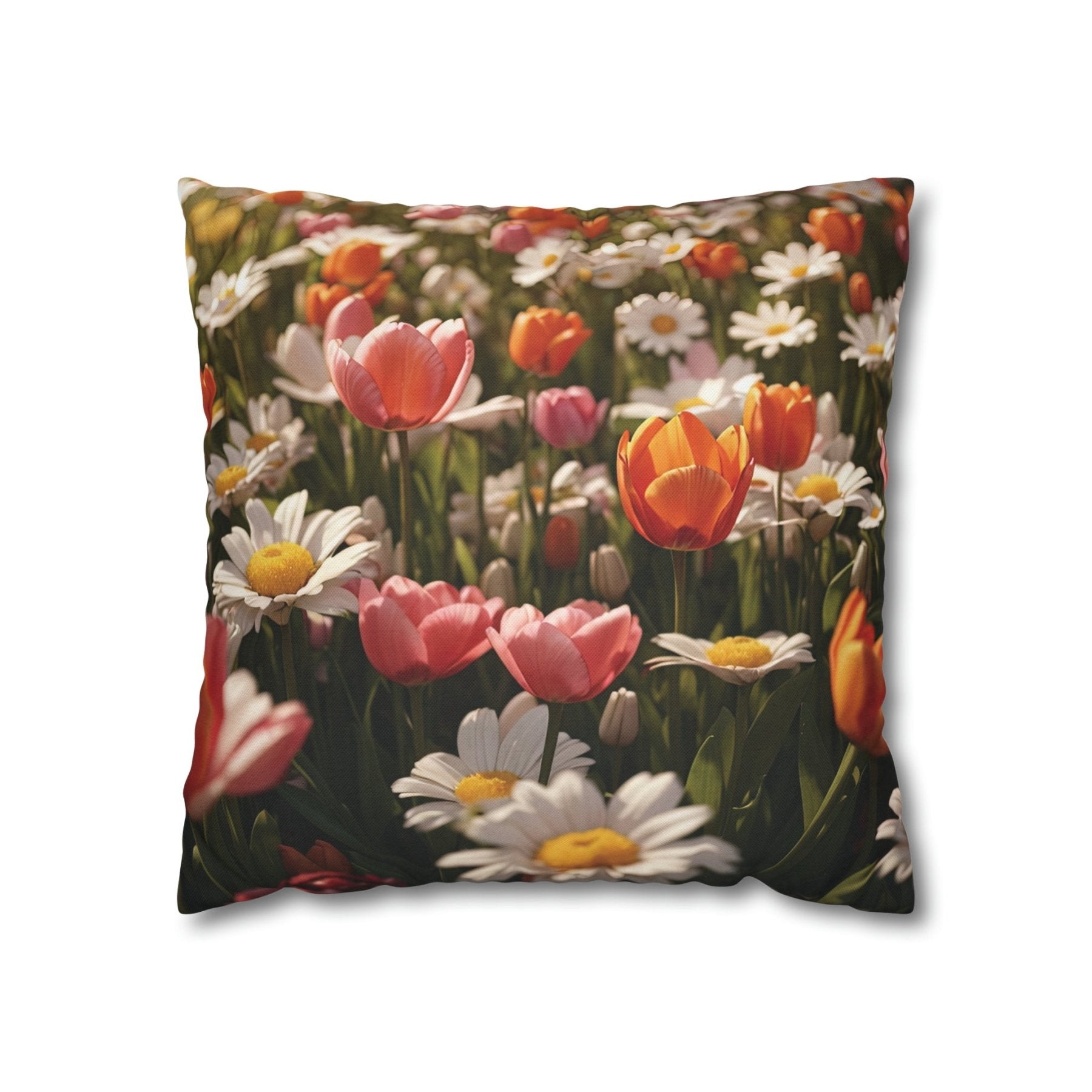 Spring Flowers Throw Pillow Cover, Throw Pillow Case, Qty 1, (13) - Janlyn's Crafts